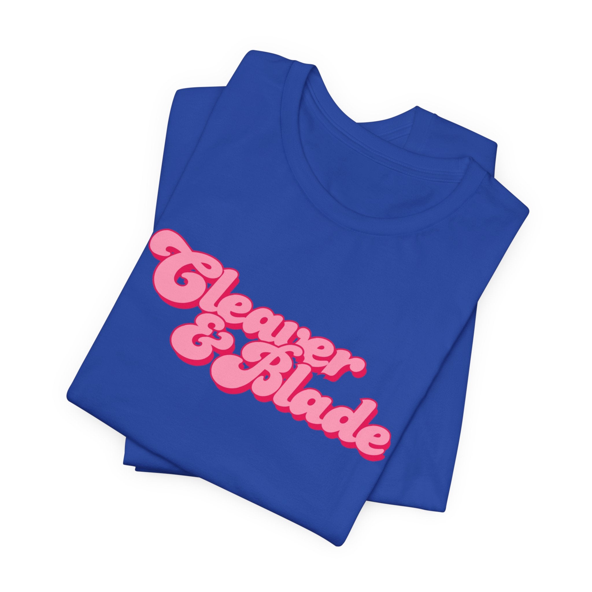Cleaner & Blade Pink Retro Logo Tee