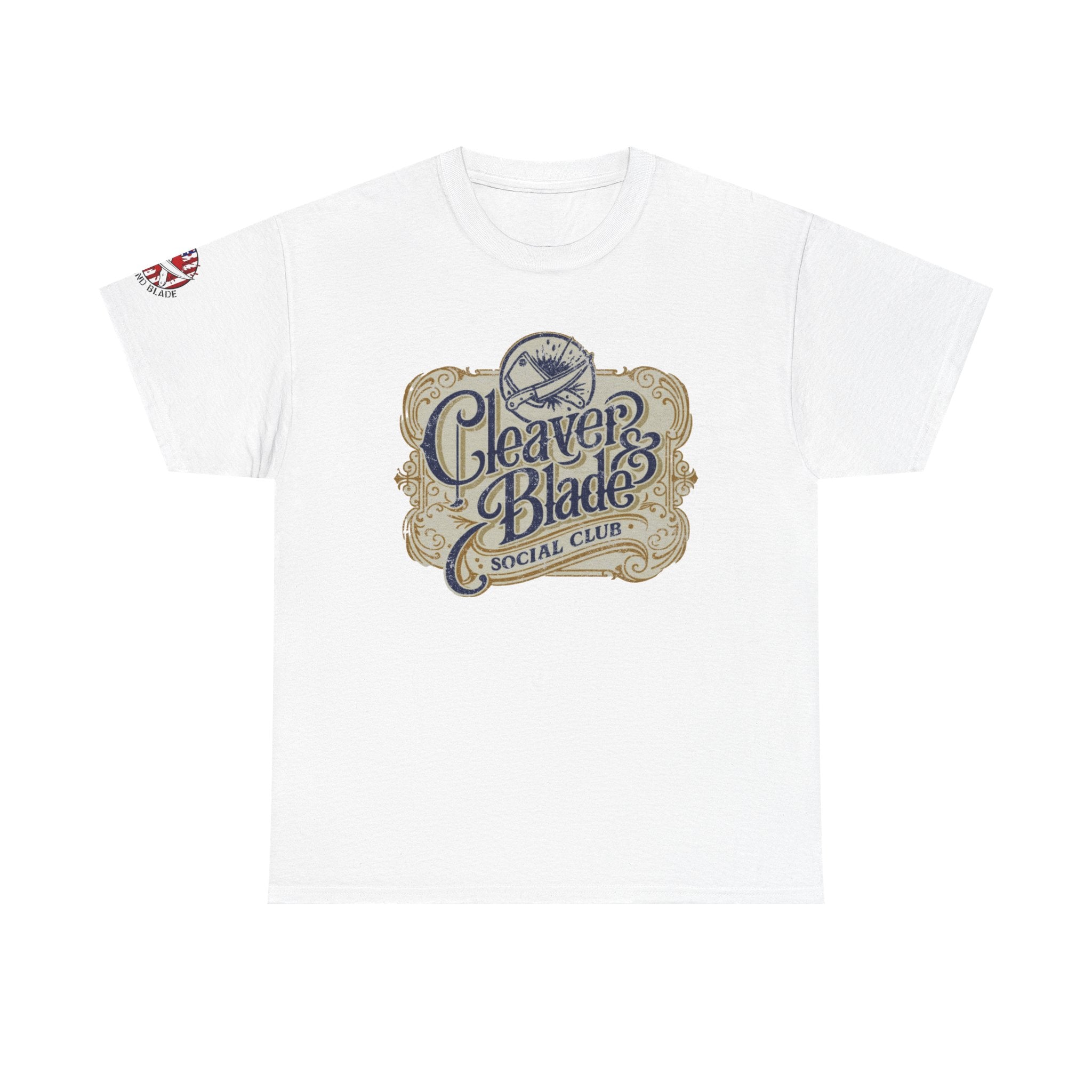 Cleaver & Blade Social Club T-Shirt — Vintage Barbershop Logo Tee