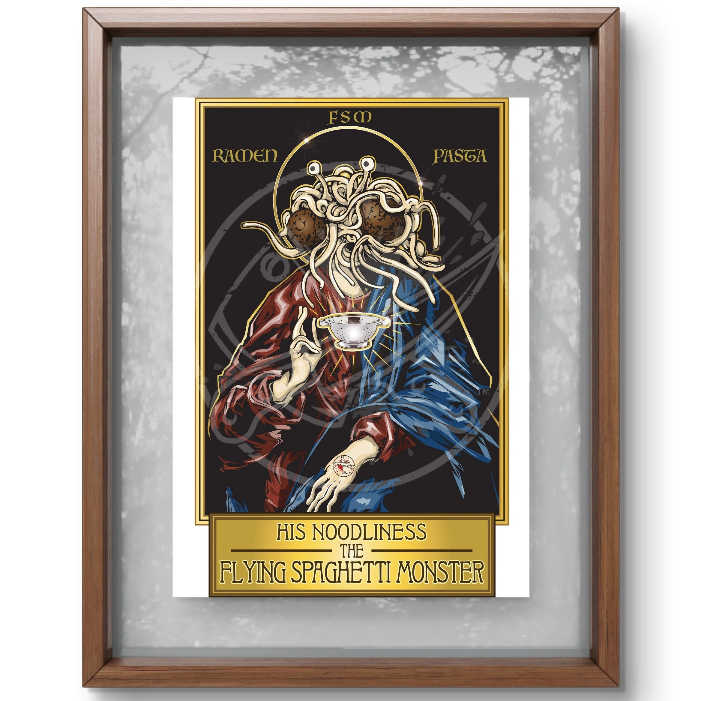 His Noodliness Poster Cleaverandblade.com