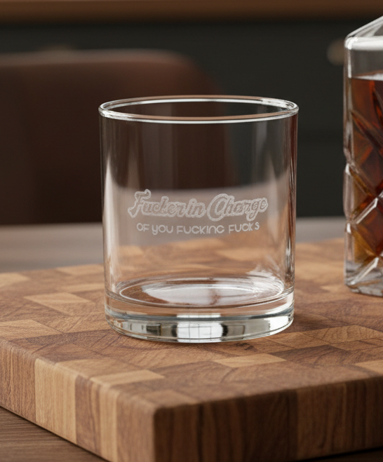 Engraved Whiskey Glass 10.5oz —  Rocks Glass for Home Bar, Gifts & Celebrations