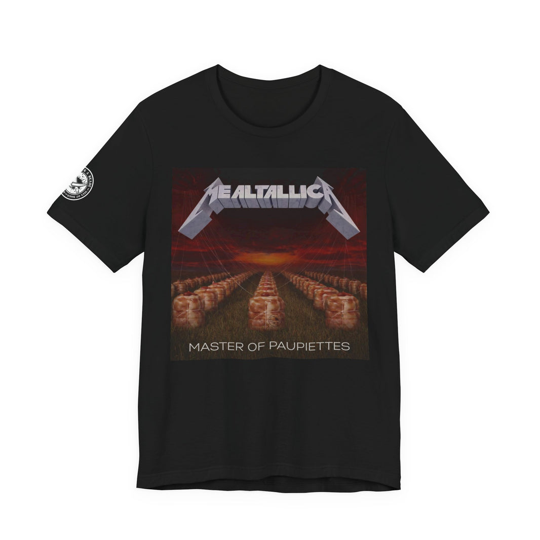 The MEALTALLICA™ – Master of Paupiettes Tee is built for chefs who run their stations like act