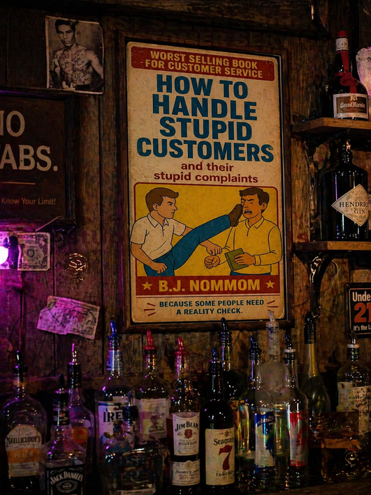 “How to Handle Stupid Customers” Matte Vertical Poster