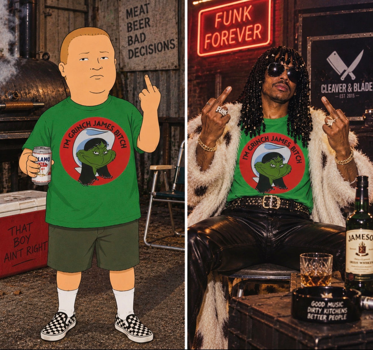 Grinch James Tee — "I'm Grinch James Bitch" Graphic T‑Shirt