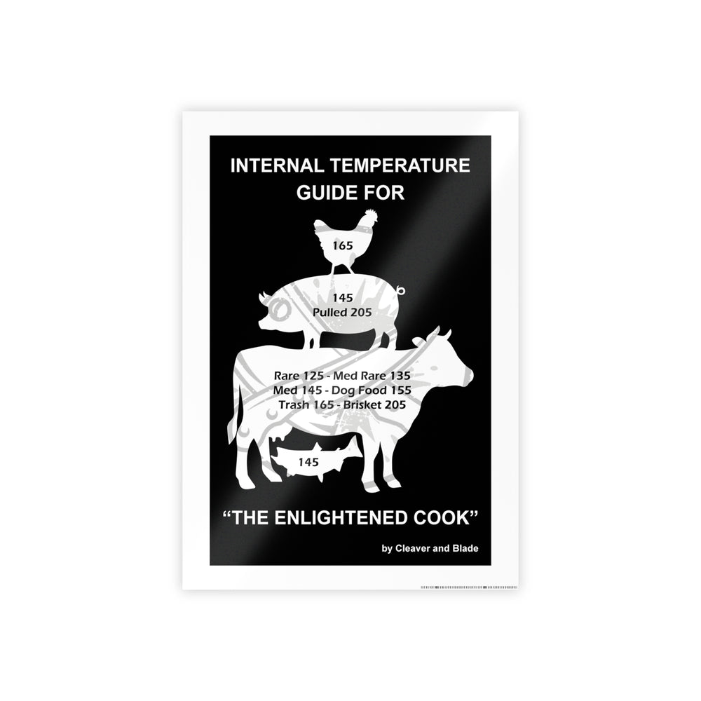 Cooking Temperature Poster — Internal Temperature Guide for Meat (The Enlightened Cook)