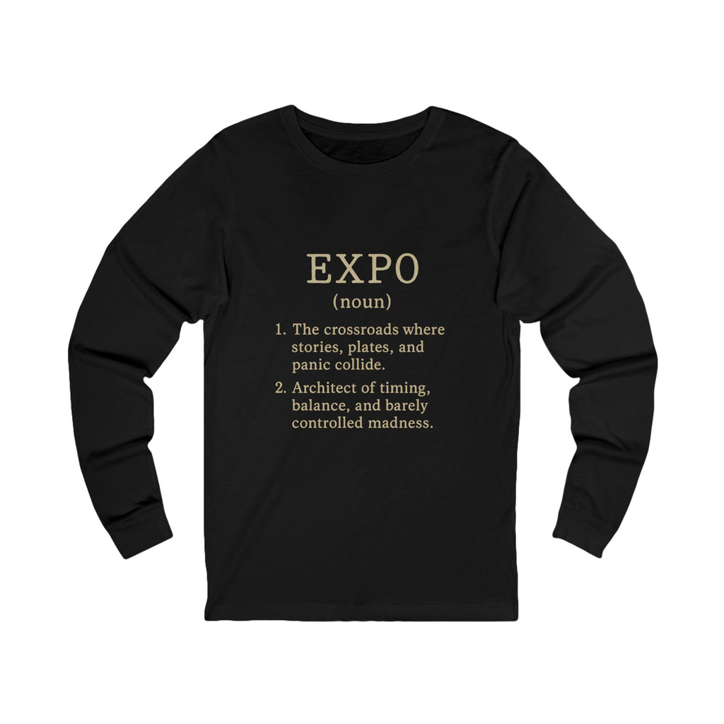 Expo (noun) Definition Long Sleeve Tee — Minimalist Event & Travel Shirt