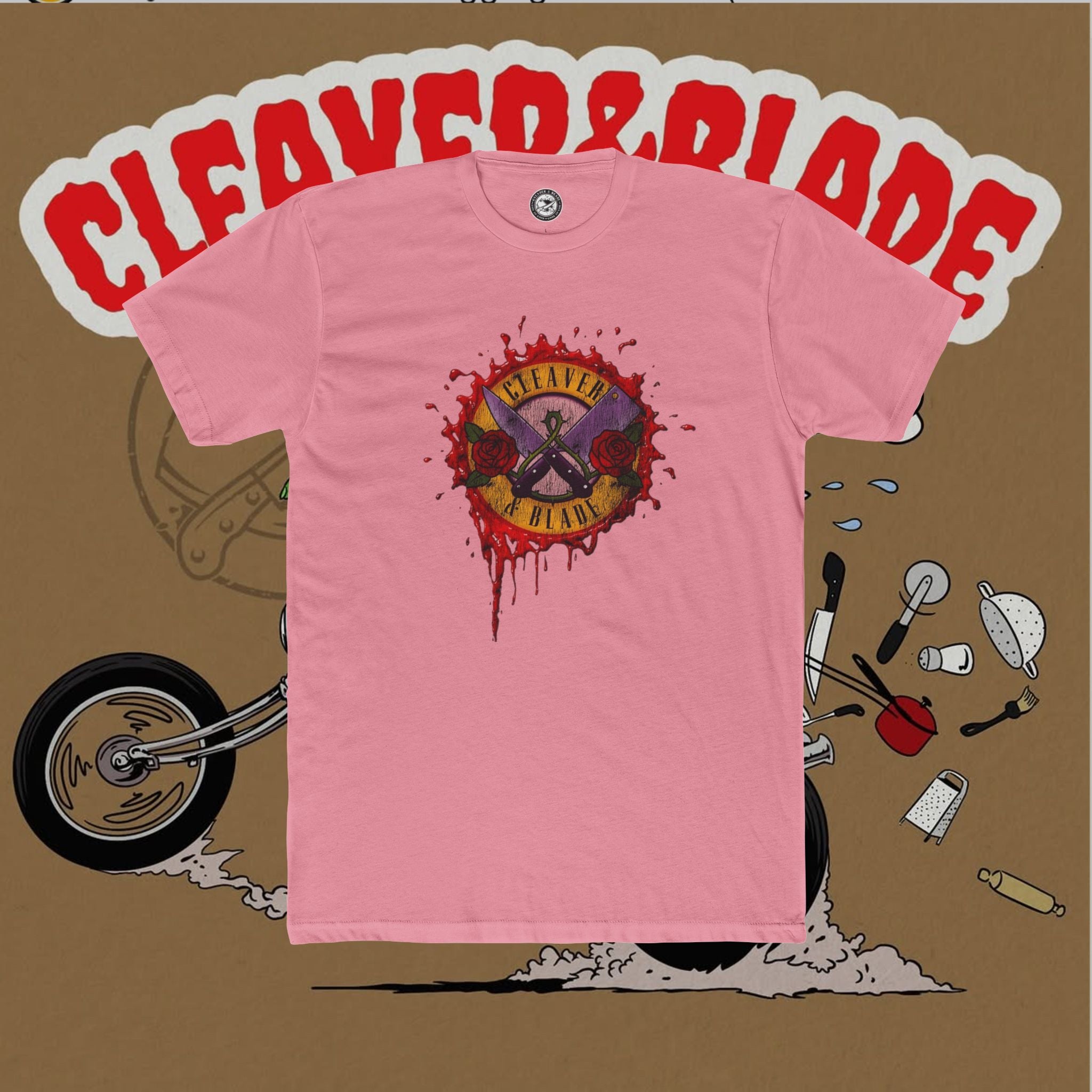 Rock & Roll Cleaver Tee — Cleaver and Roses Graphic Cotton Shirt