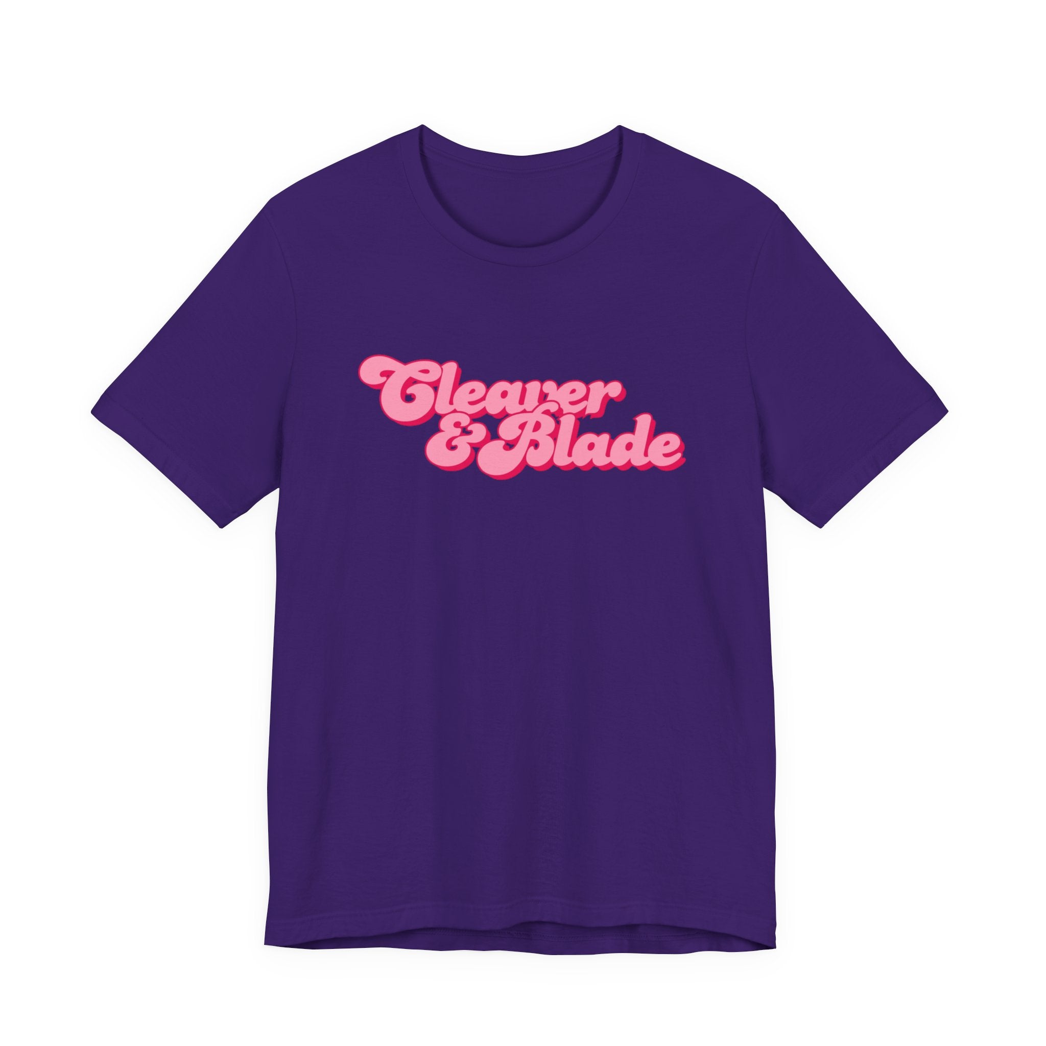 Cleaner & Blade Pink Retro Logo Tee