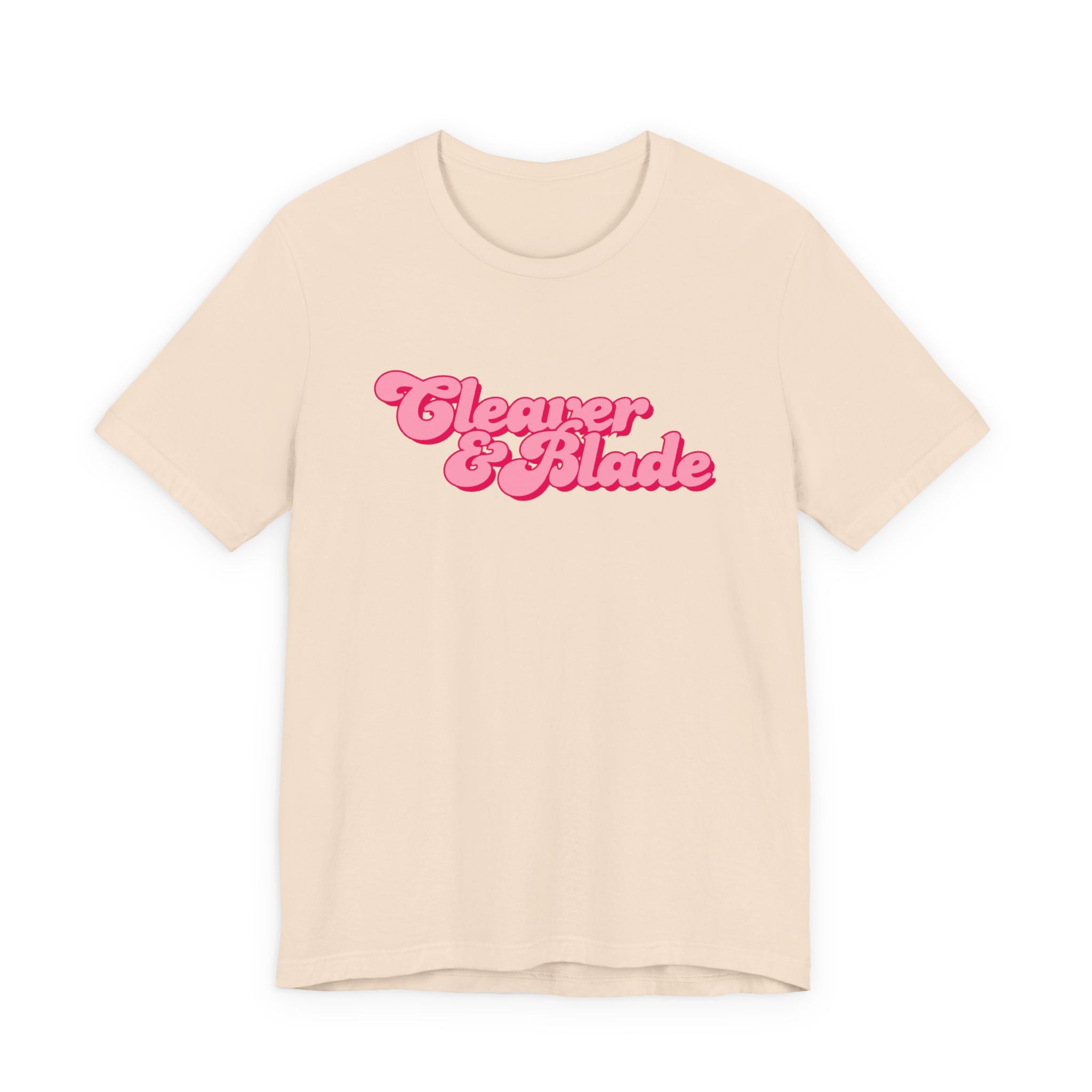 Cleaner & Blade Pink Retro Logo Tee