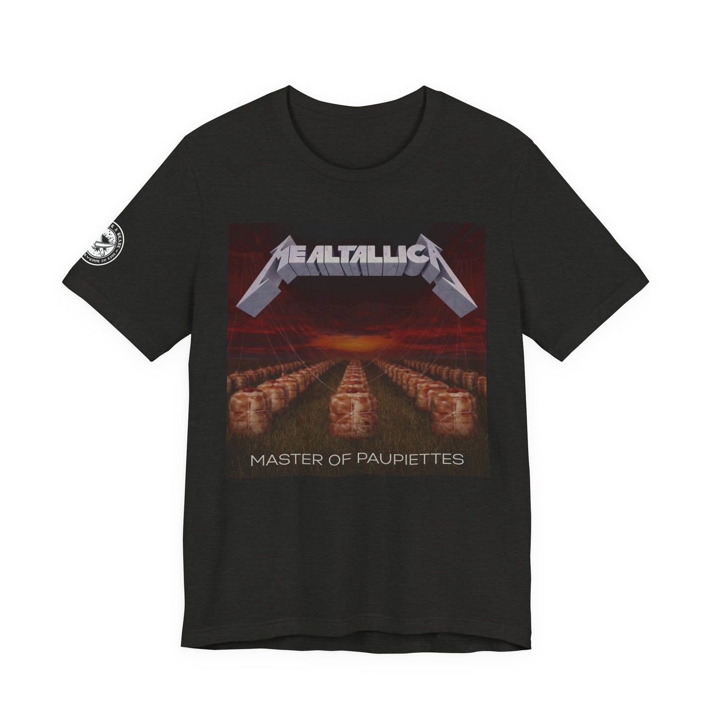 The MEALTALLICA™ – Master of Paupiettes Tee is built for chefs who run their stations like act