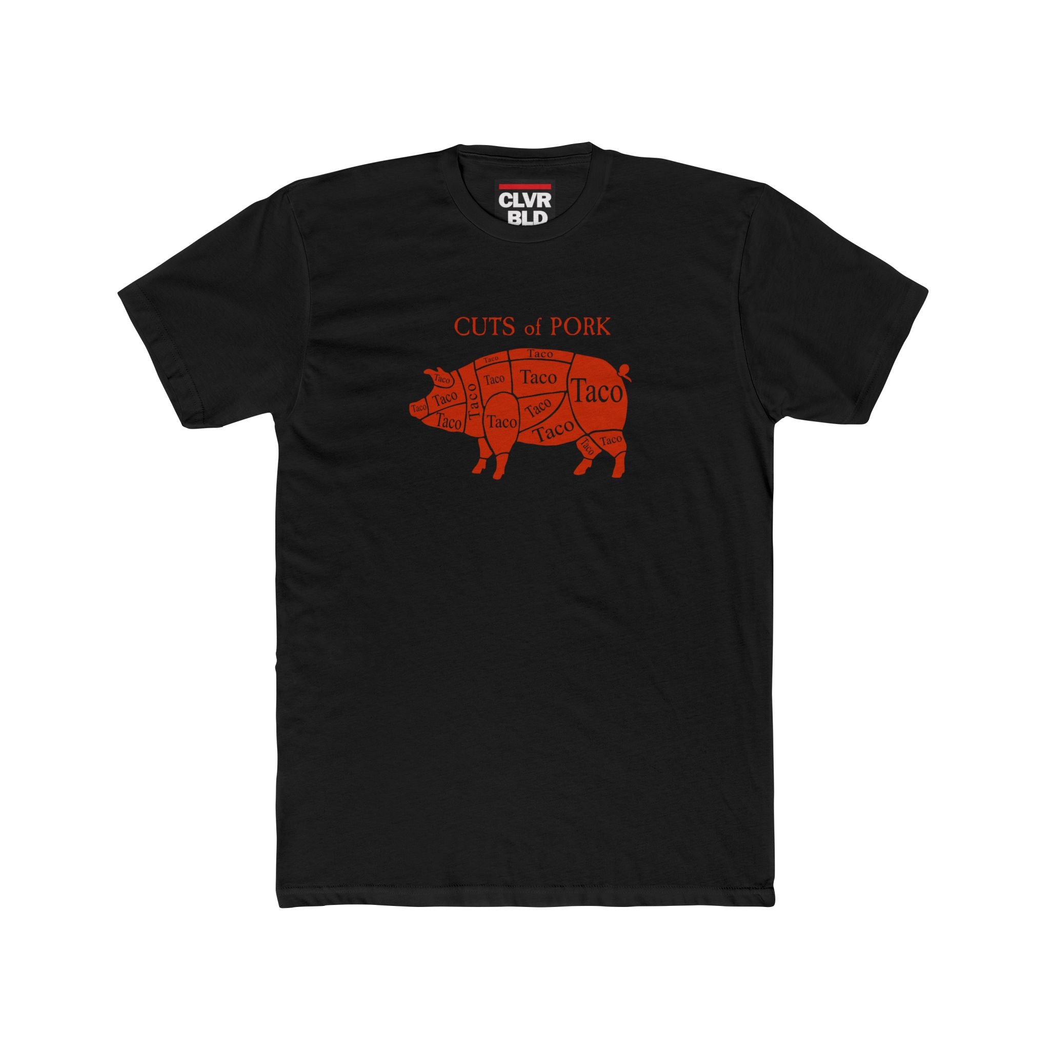 T-Shirt — 'Cuts of Pork' Pig Diagram Taco Graphic