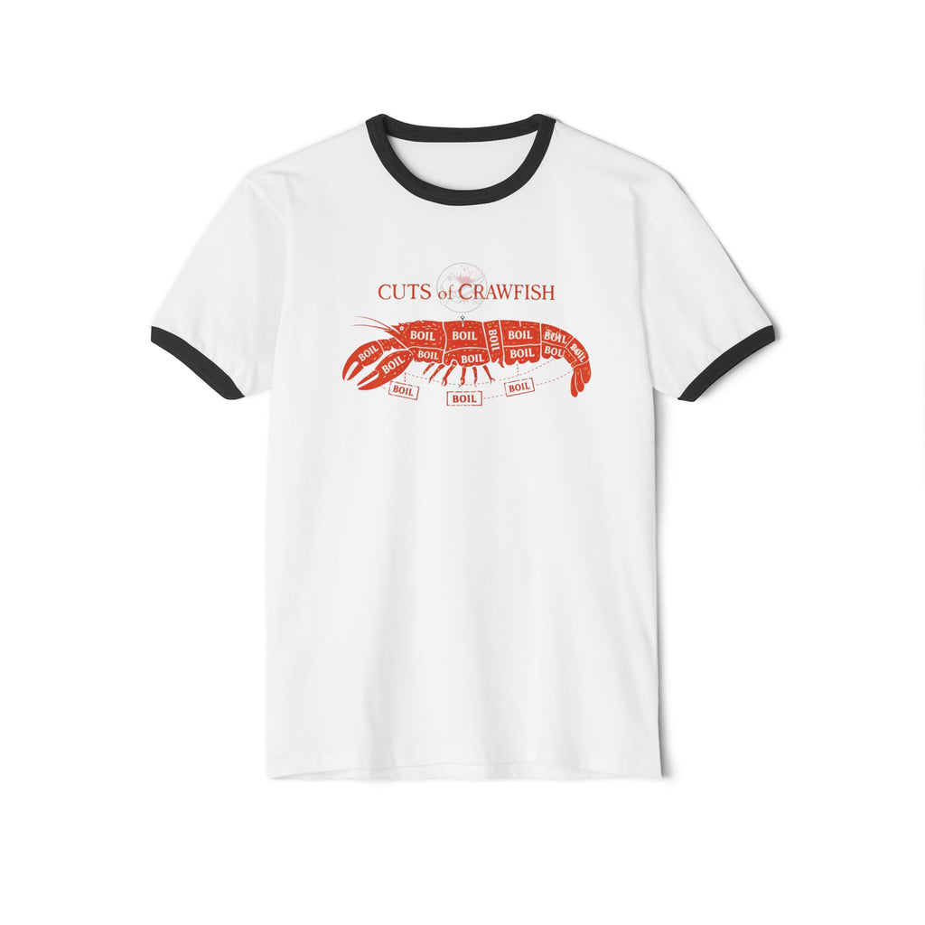 Crawfish Cuts Ringer T-Shirt — Southern Seafood Boil Tee