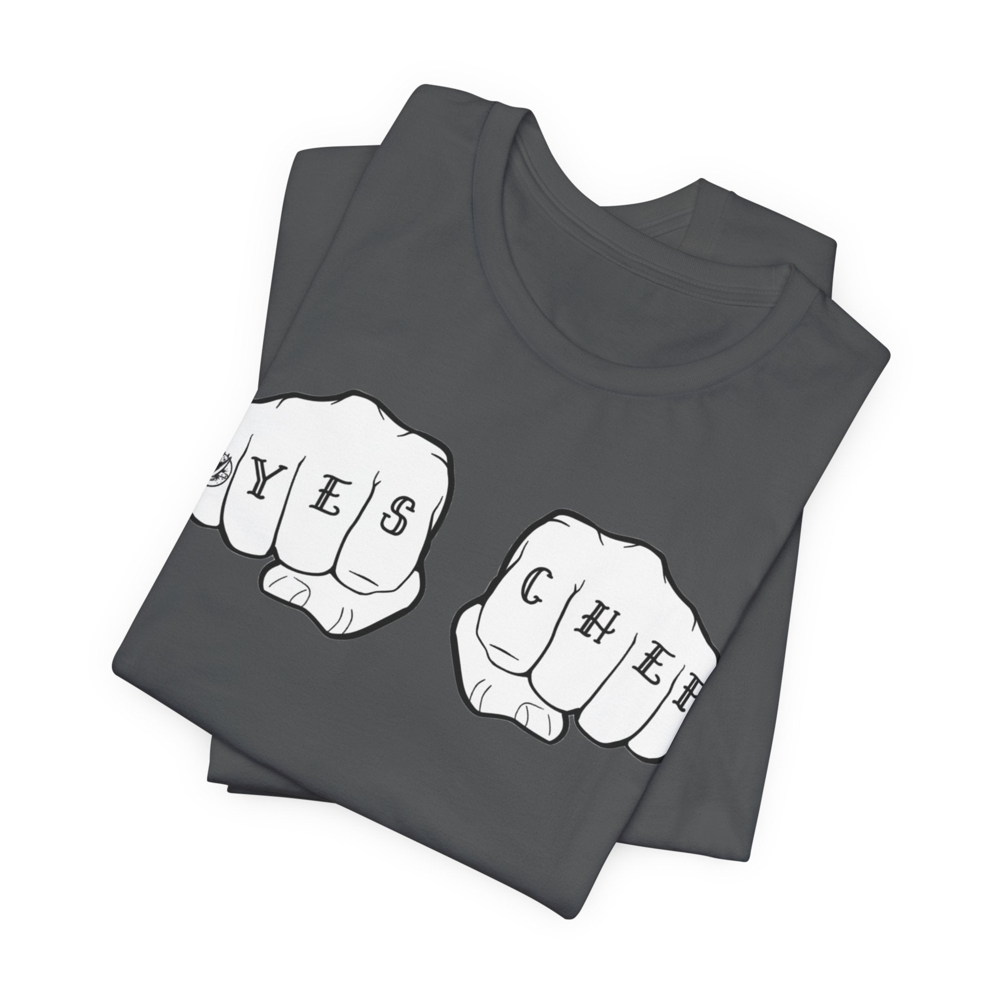 Knuckle Tattoo 'YES CHEF' T-Shirt — Chef Kitchen Tattoo Graphic Tee
