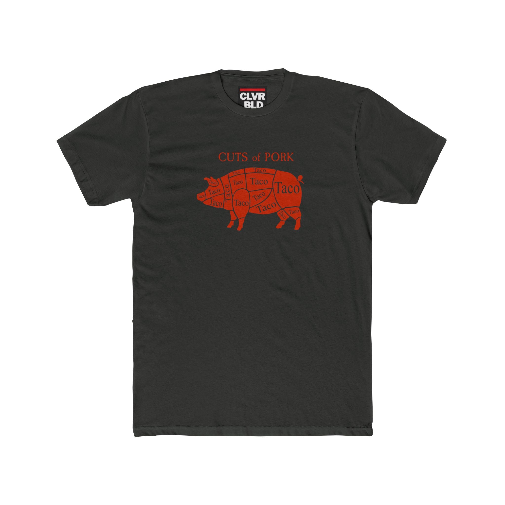 T-Shirt — 'Cuts of Pork' Pig Diagram Taco Graphic