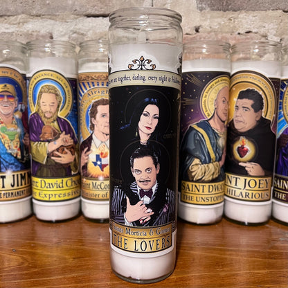 Saint Morticia and Gomez 🖤Candle Cleaverandblade.com