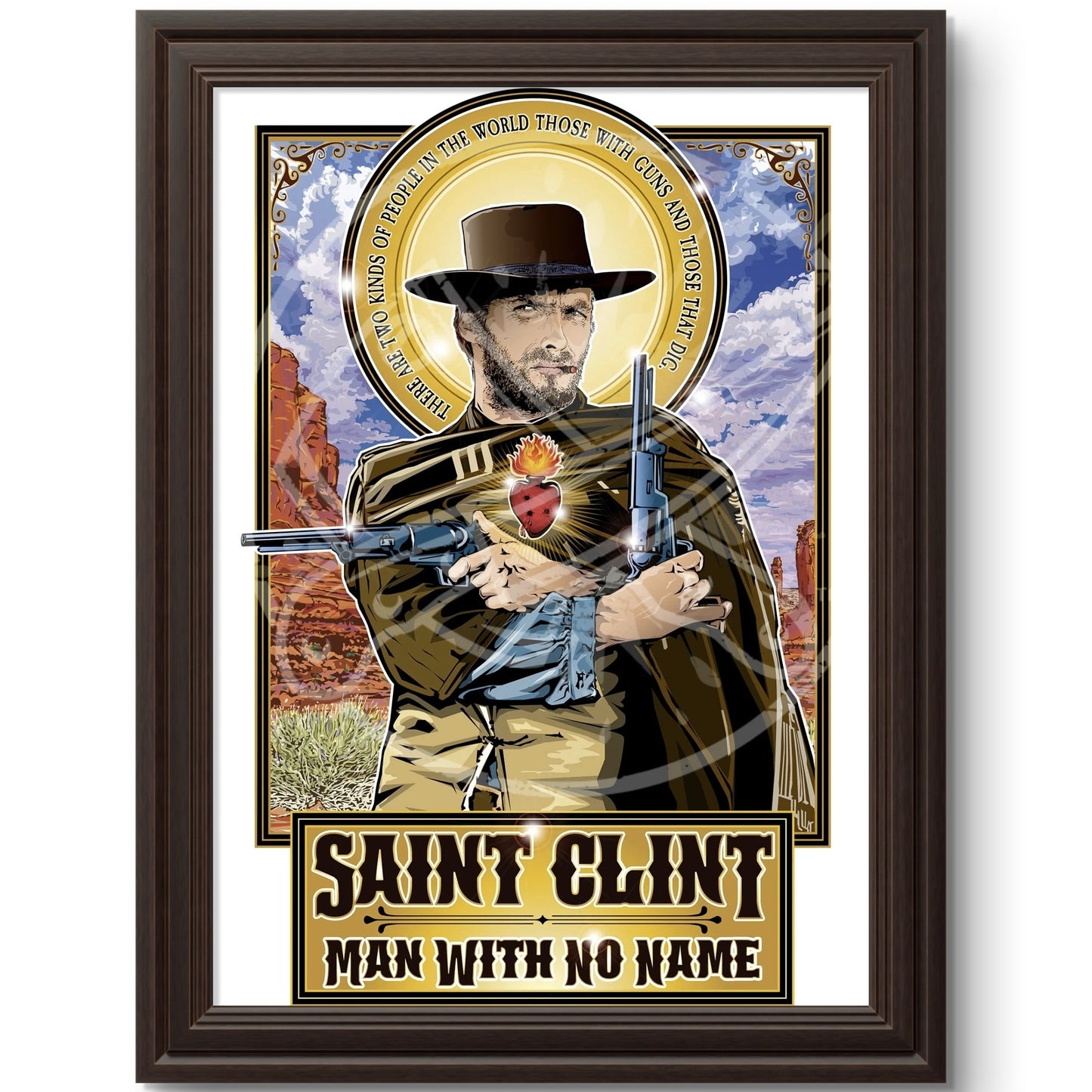 Saint Clint Man With No Name Poster Cleaverandblade.com