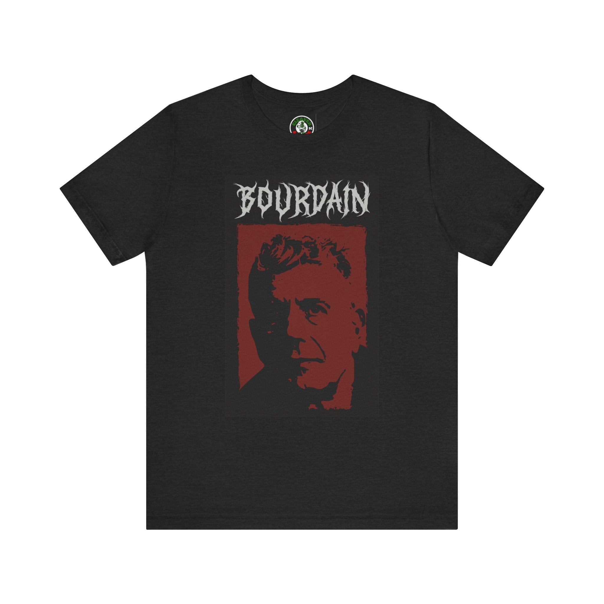 Portrait Graphic Tee - "Bourdain" Retro Red & Black Design