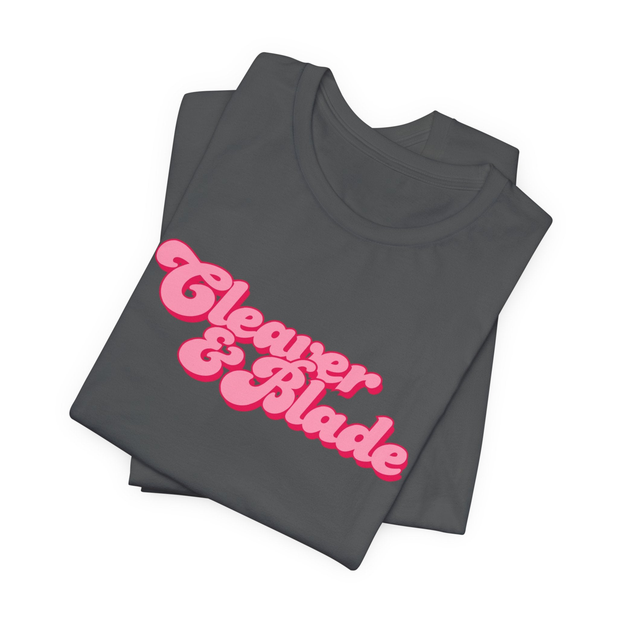 Cleaner & Blade Pink Retro Logo Tee