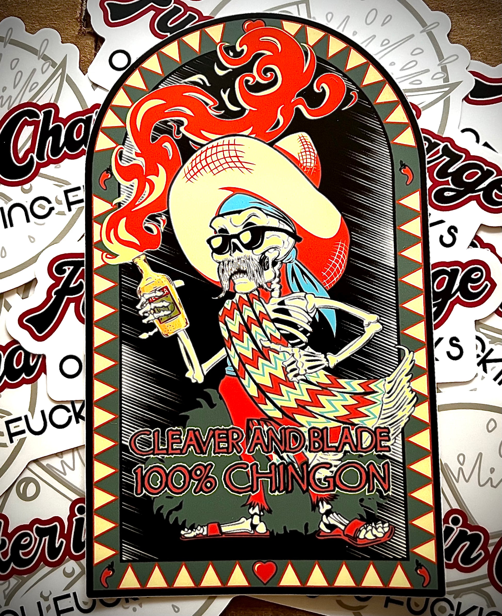 100% Chingon Sticker Cleaverandblade.com