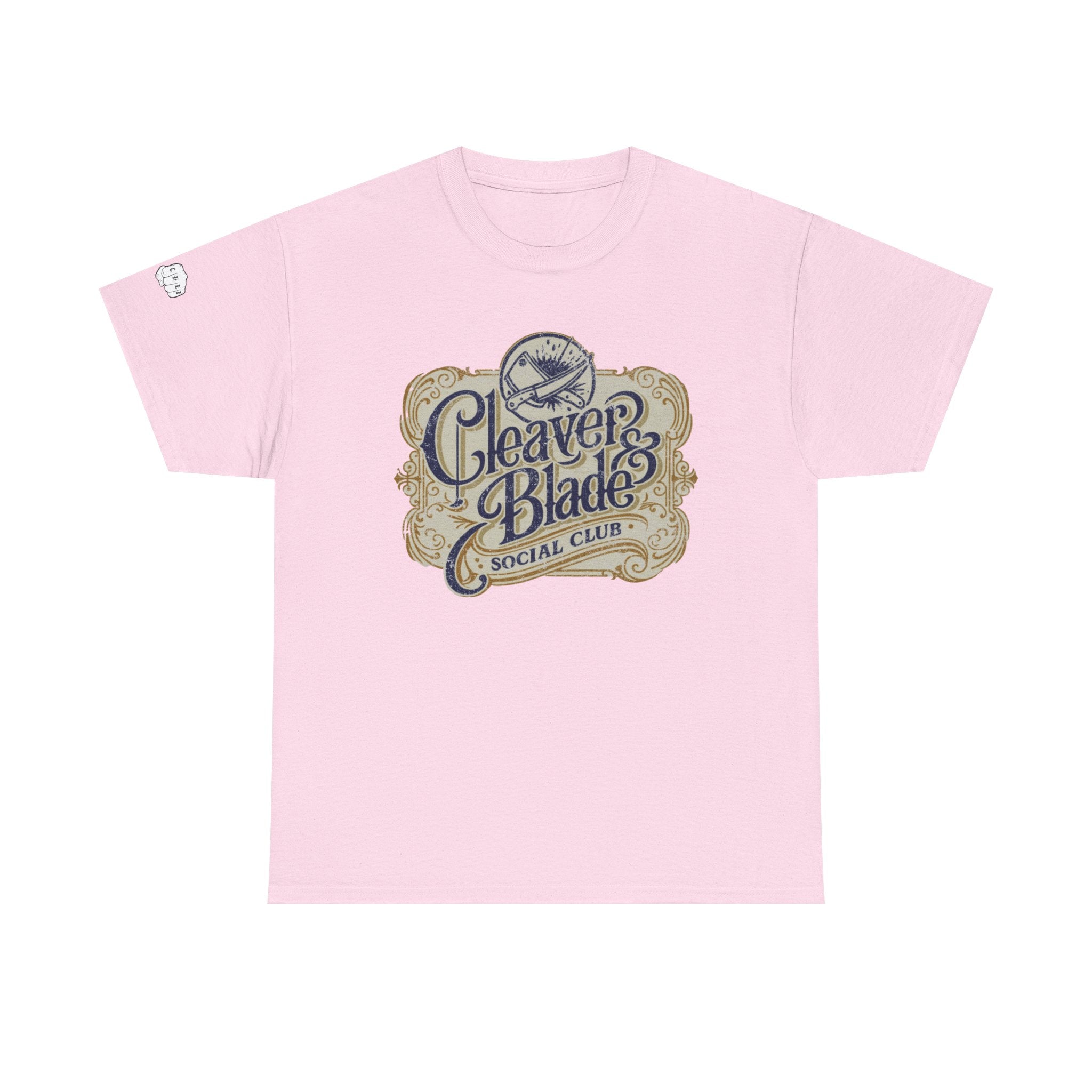 Cleaver & Blade Social Club T-Shirt — Vintage Barbershop Logo Tee