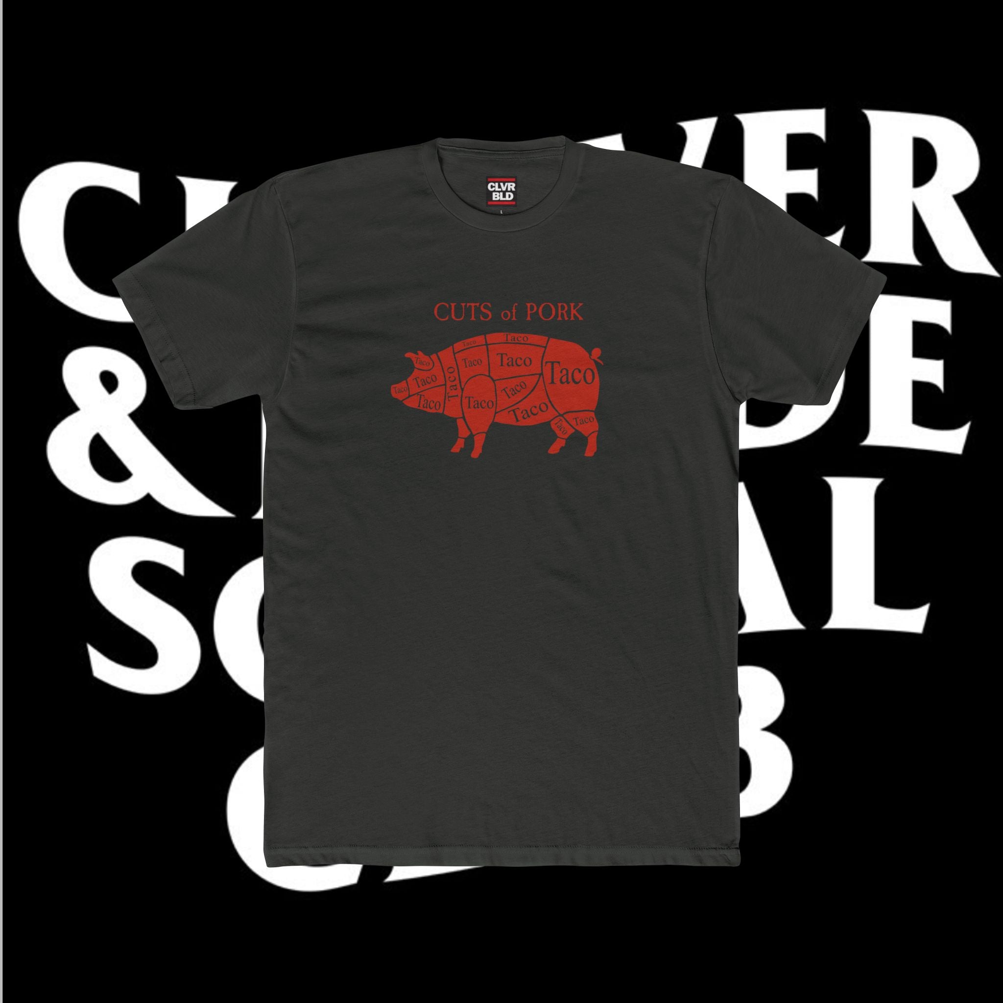 Cuts of Pork Tacos Tee — Pork Cuts Graphic T-Shirt for Taco Lovers