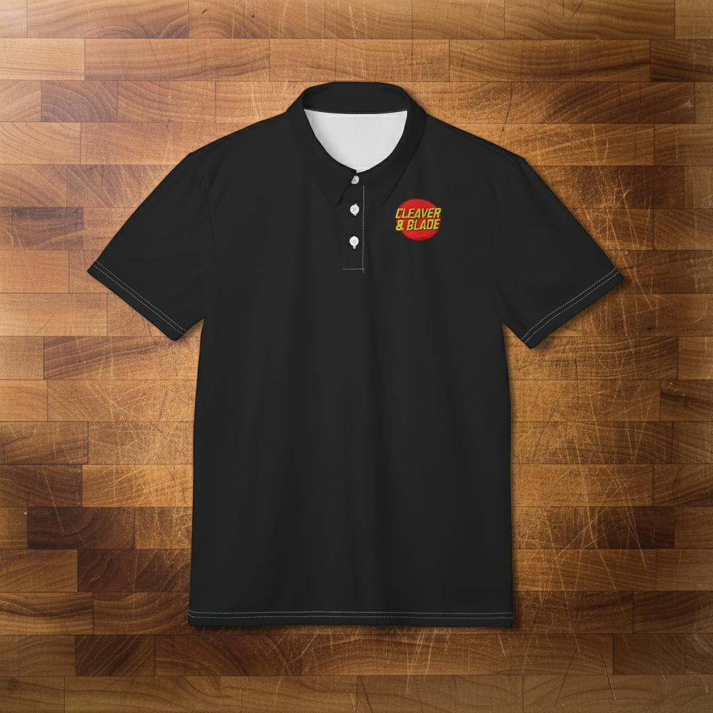 Retro 'Clever & Black' Logo Polo Shirt