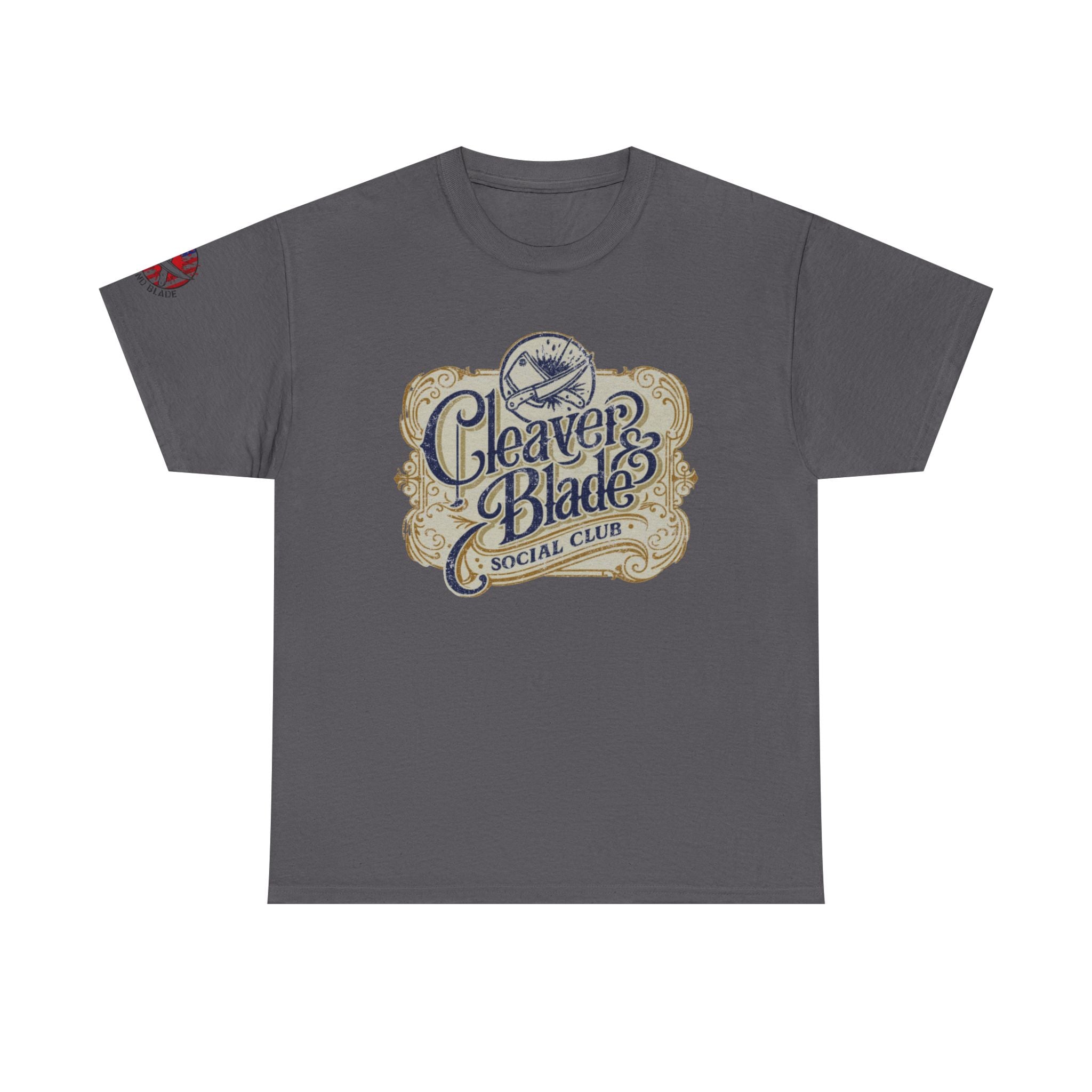 Cleaver & Blade Social Club T-Shirt — Vintage Barbershop Logo Tee