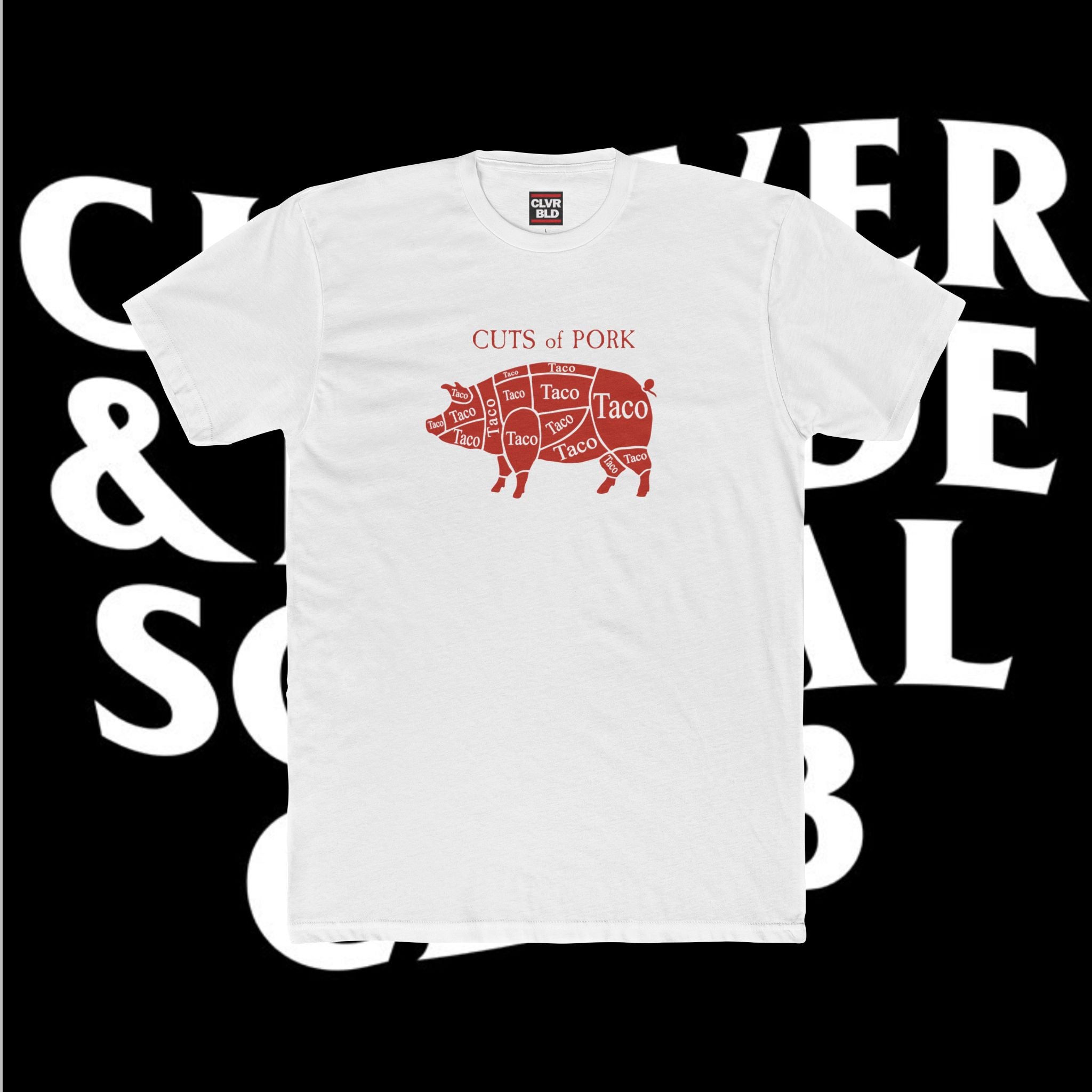 Cuts of Pork Tacos Tee — Pork Cuts Graphic T-Shirt for Taco Lovers