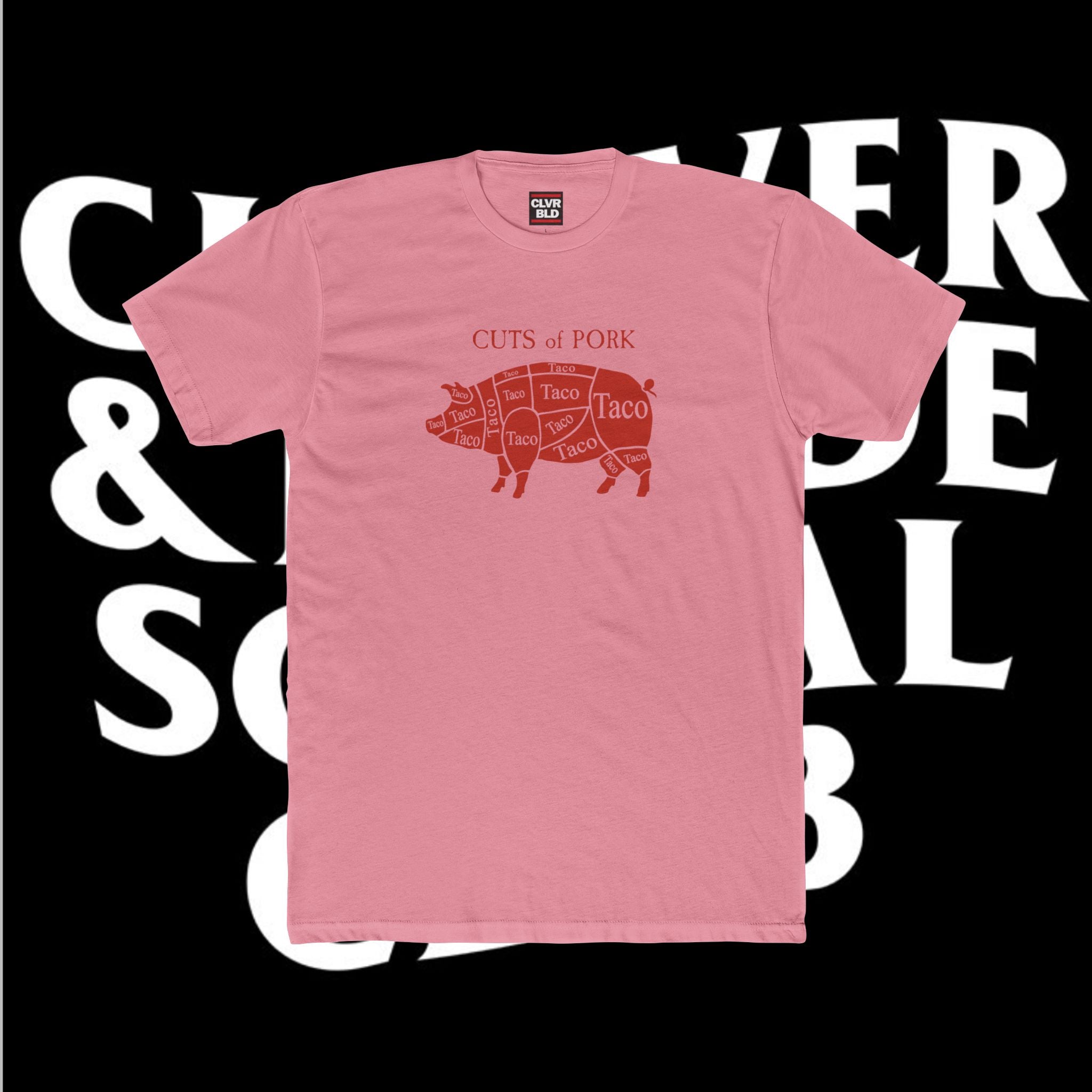 Cuts of Pork Tacos Tee — Pork Cuts Graphic T-Shirt for Taco Lovers
