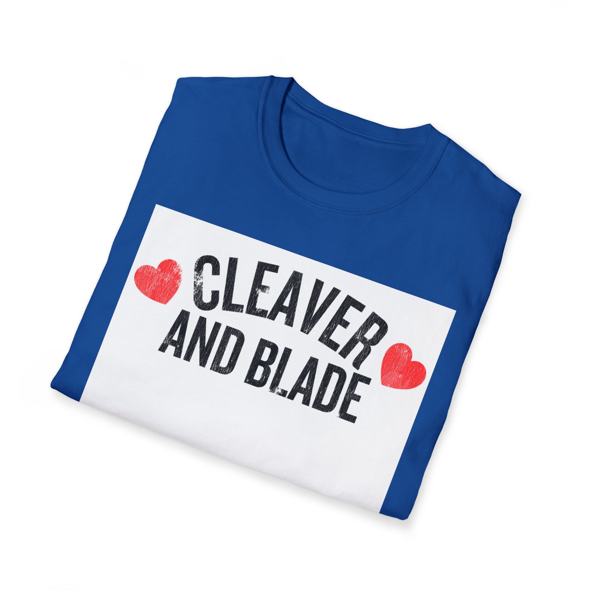 Cleaver And Blade T-Shirt — Cute Kitchen Couple Chef Shirt with Heart Accents