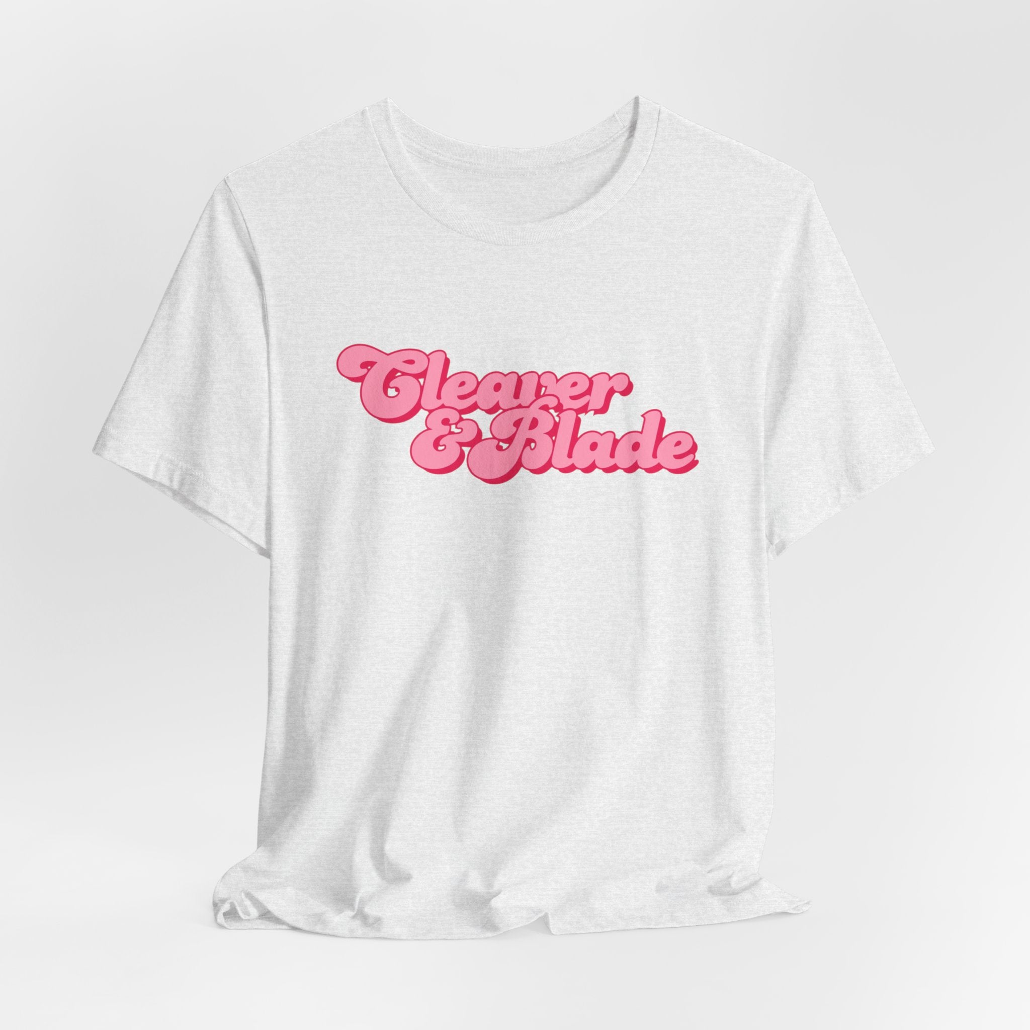 Cleaner & Blade Pink Retro Logo Tee