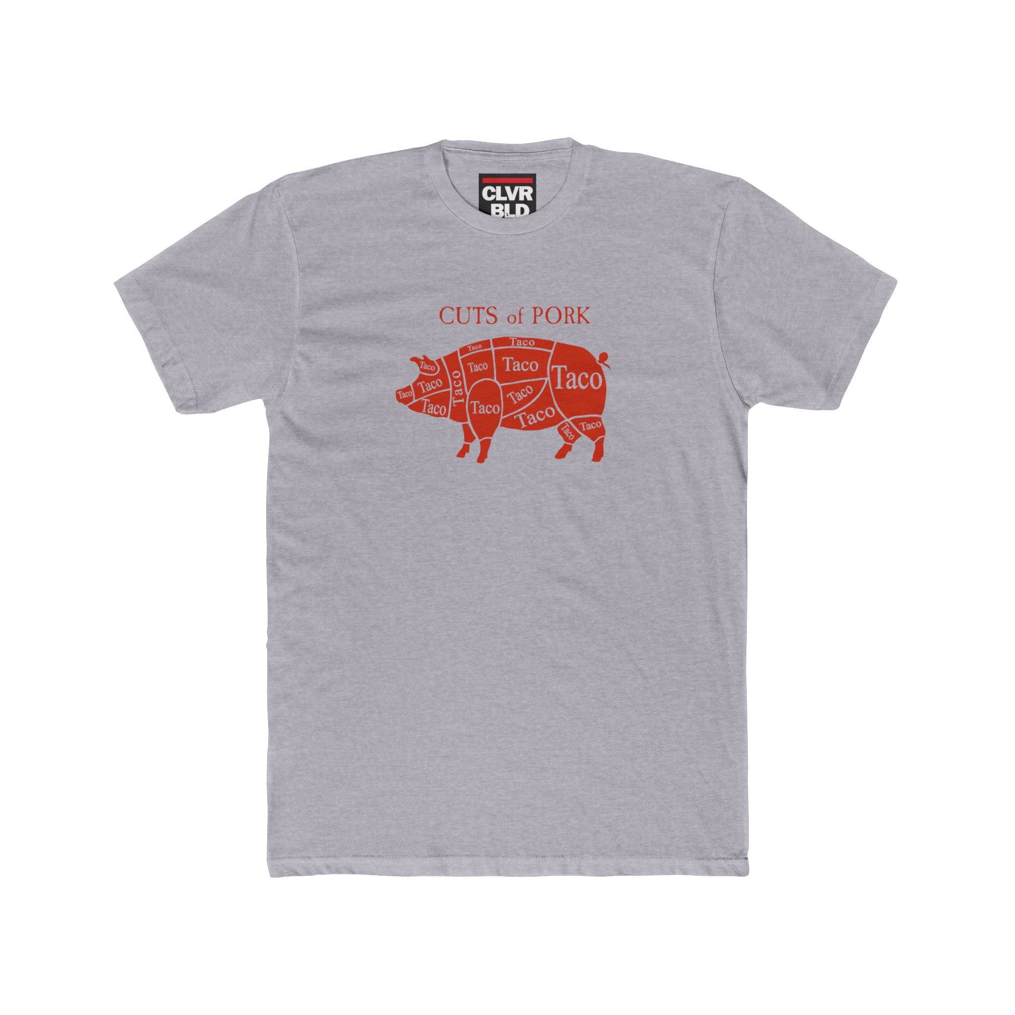 T-Shirt — 'Cuts of Pork' Pig Diagram Taco Graphic