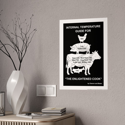 Cooking Temperature Poster — Internal Temperature Guide for Meat (The Enlightened Cook)
