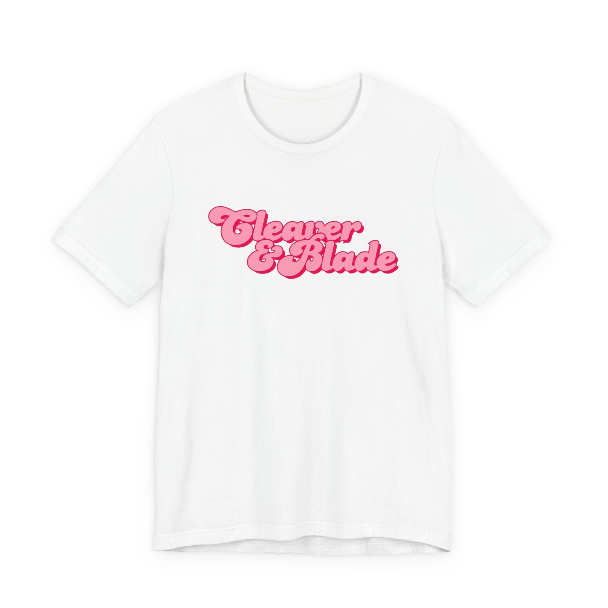 Cleaner & Blade Pink Retro Logo Tee