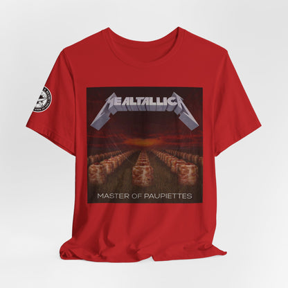 The MEALTALLICA™ – Master of Paupiettes Tee is built for chefs who run their stations like act