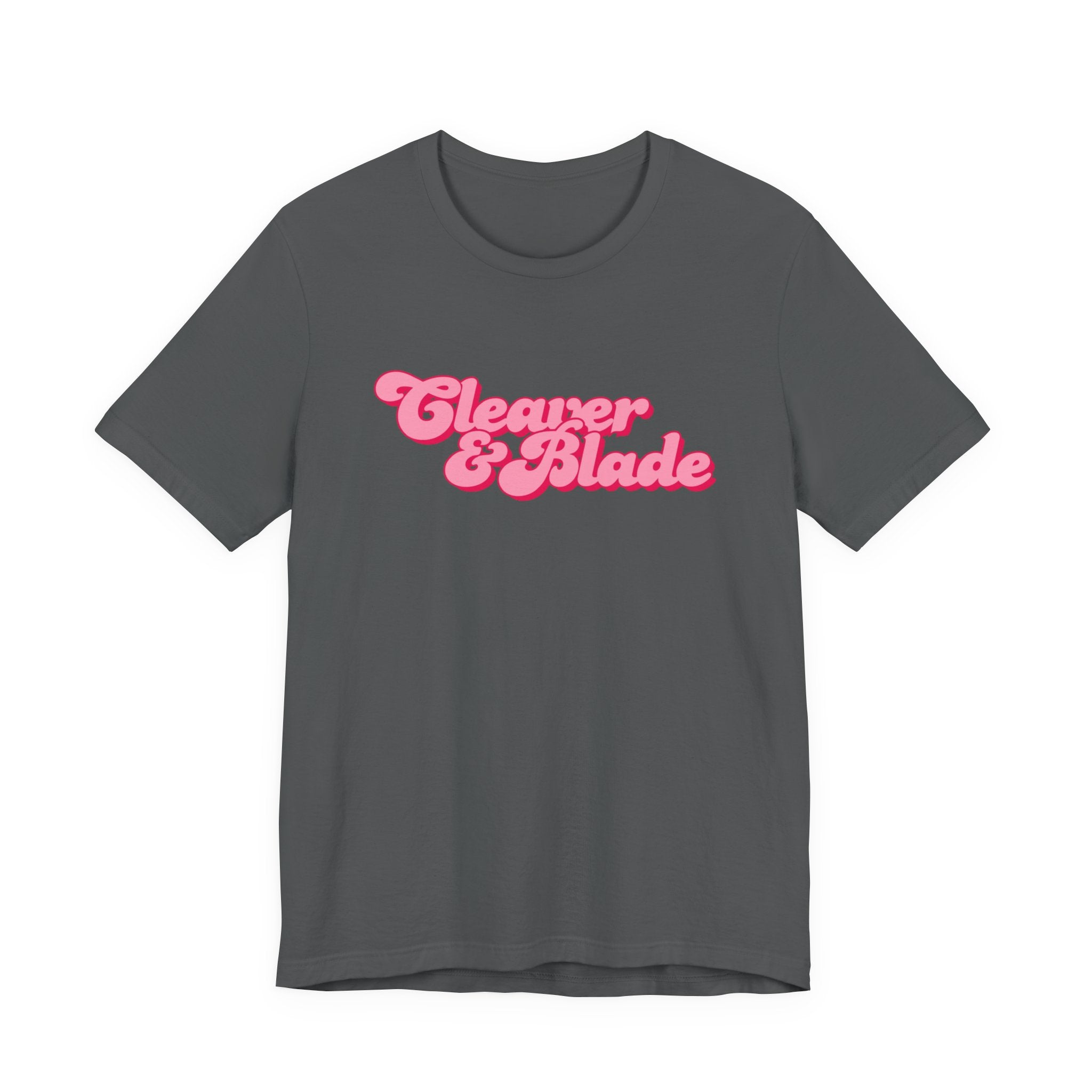 Cleaner & Blade Pink Retro Logo Tee