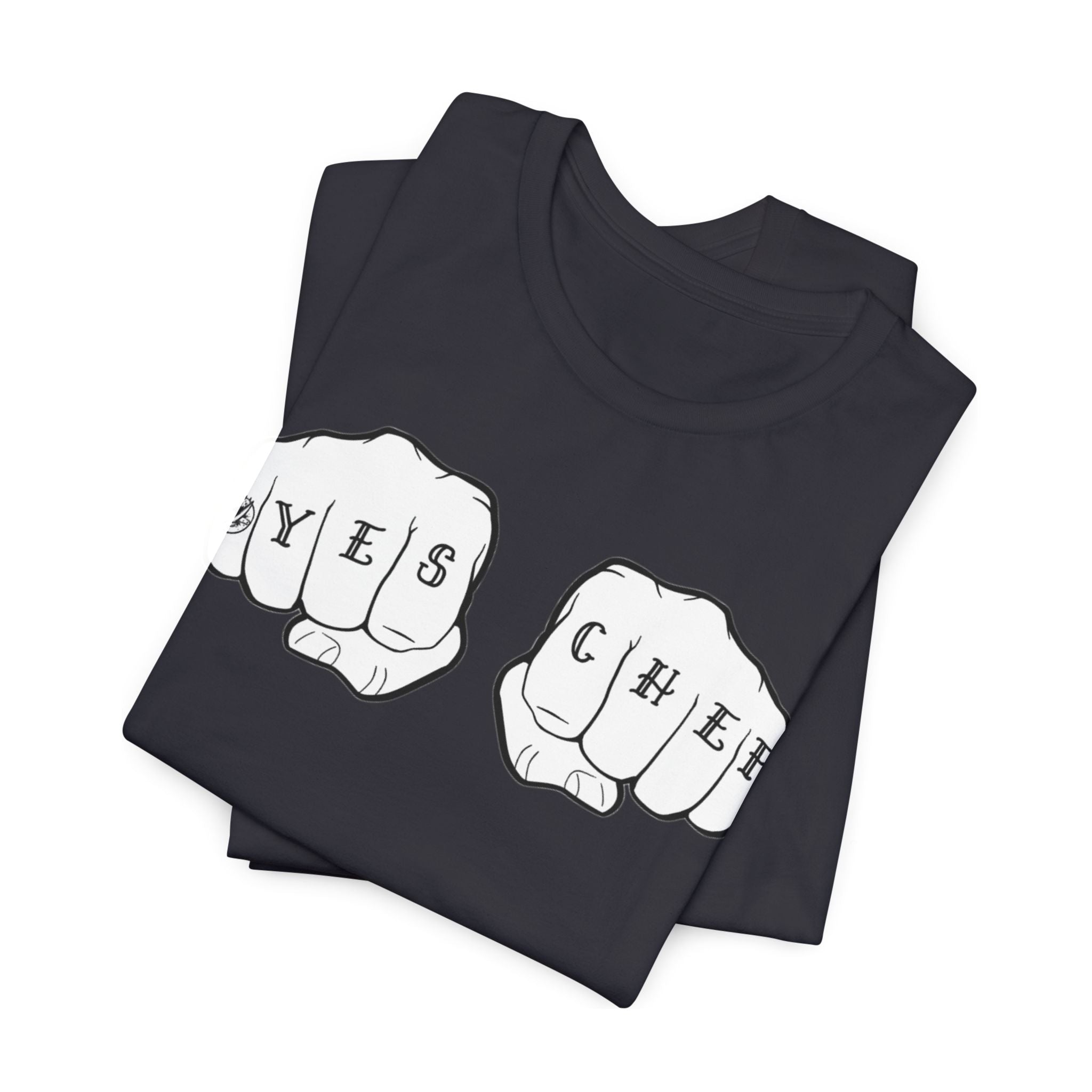 Knuckle Tattoo 'YES CHEF' T-Shirt — Chef Kitchen Tattoo Graphic Tee