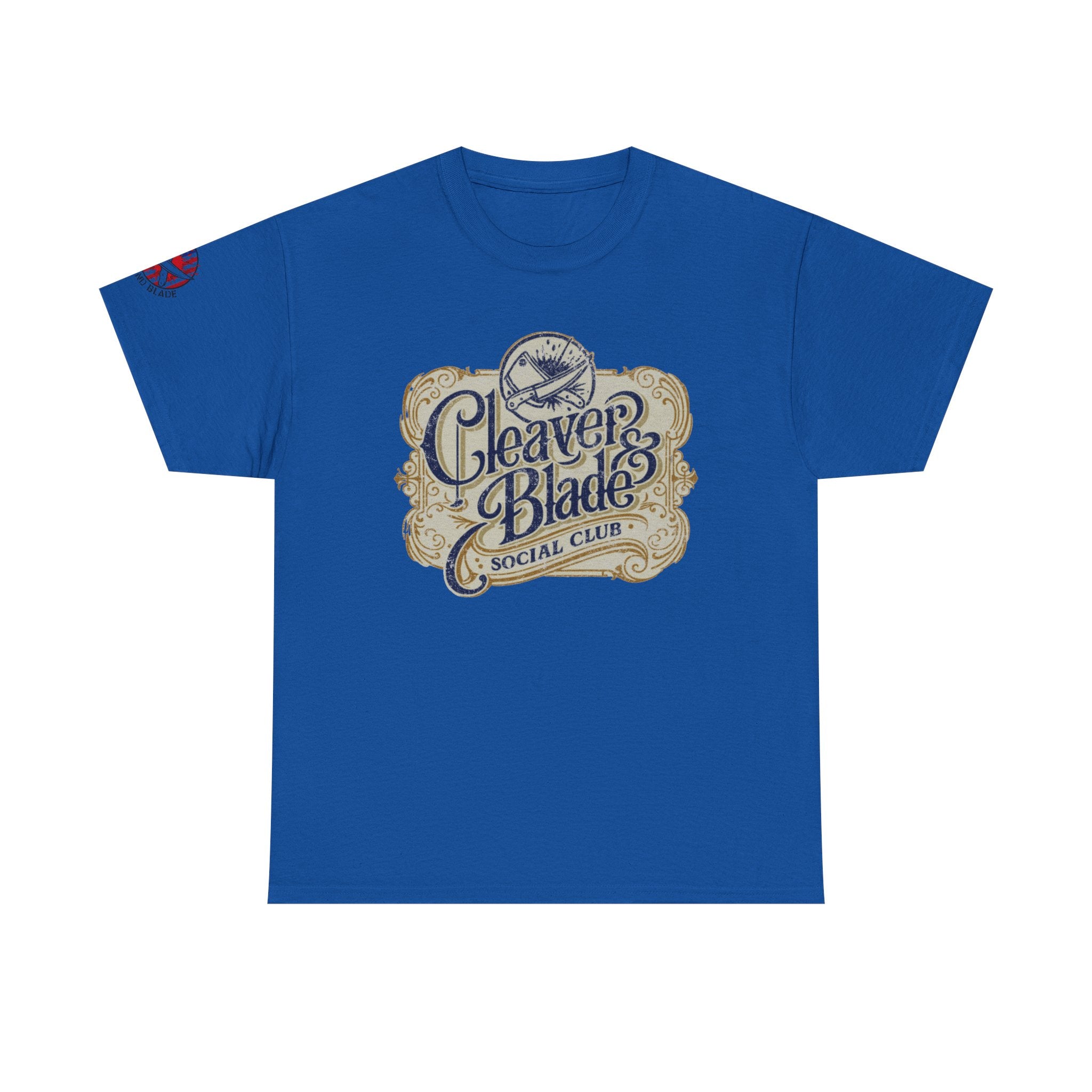 Cleaver & Blade Social Club T-Shirt — Vintage Barbershop Logo Tee