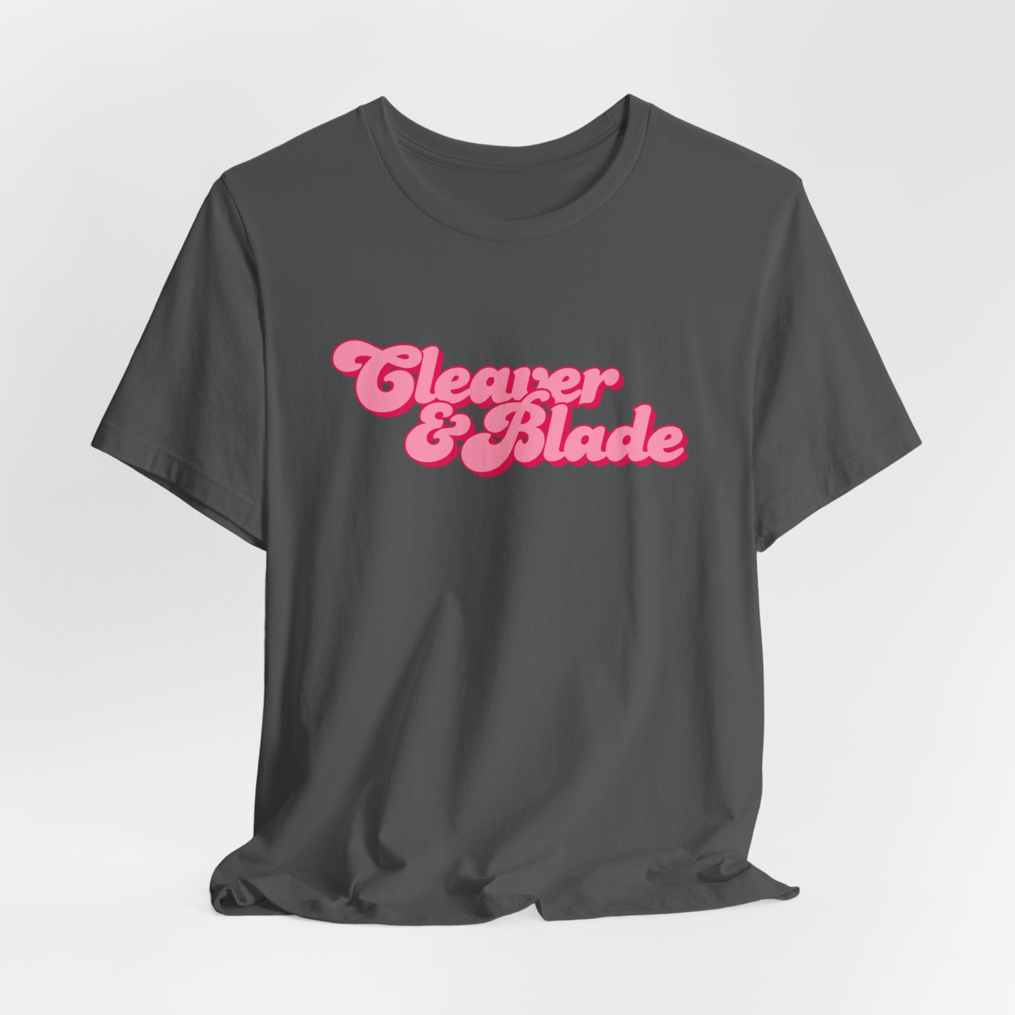 Cleaner & Blade Pink Retro Logo Tee