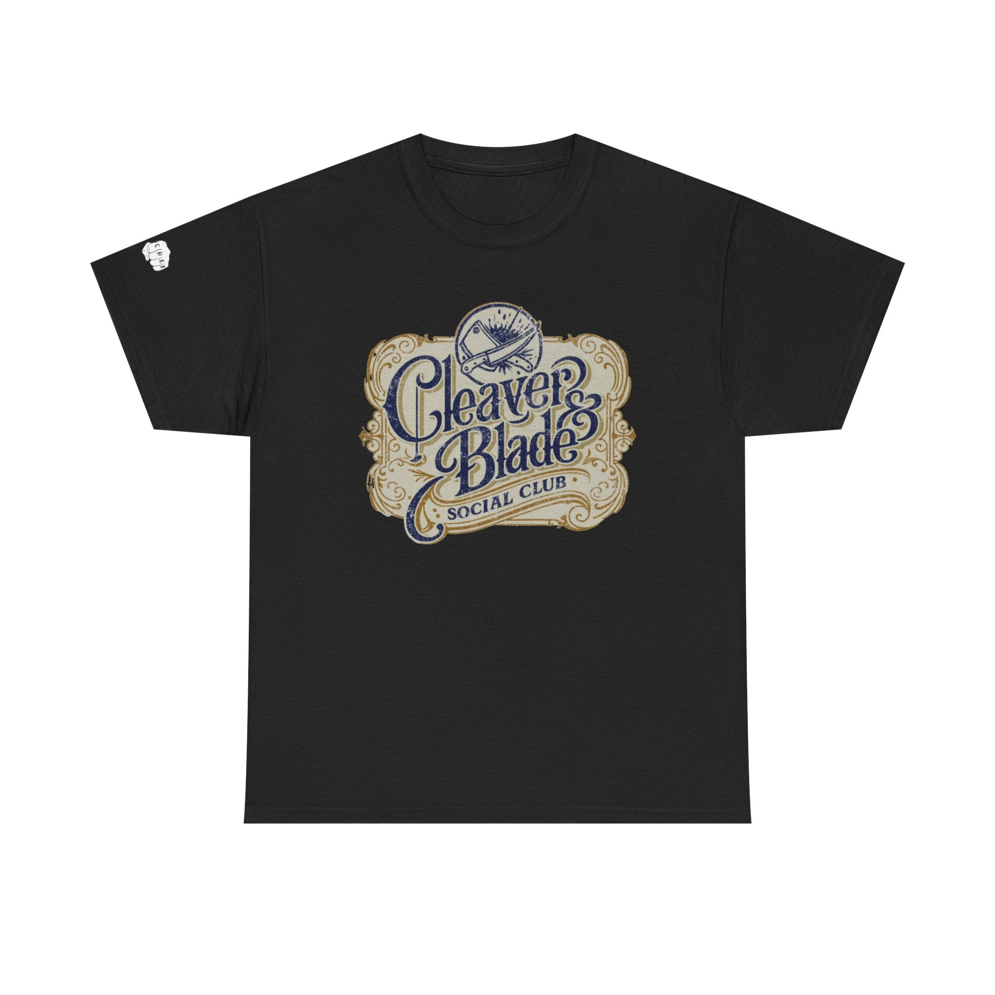 Cleaver & Blade Social Club T-Shirt — Vintage Barbershop Logo Tee