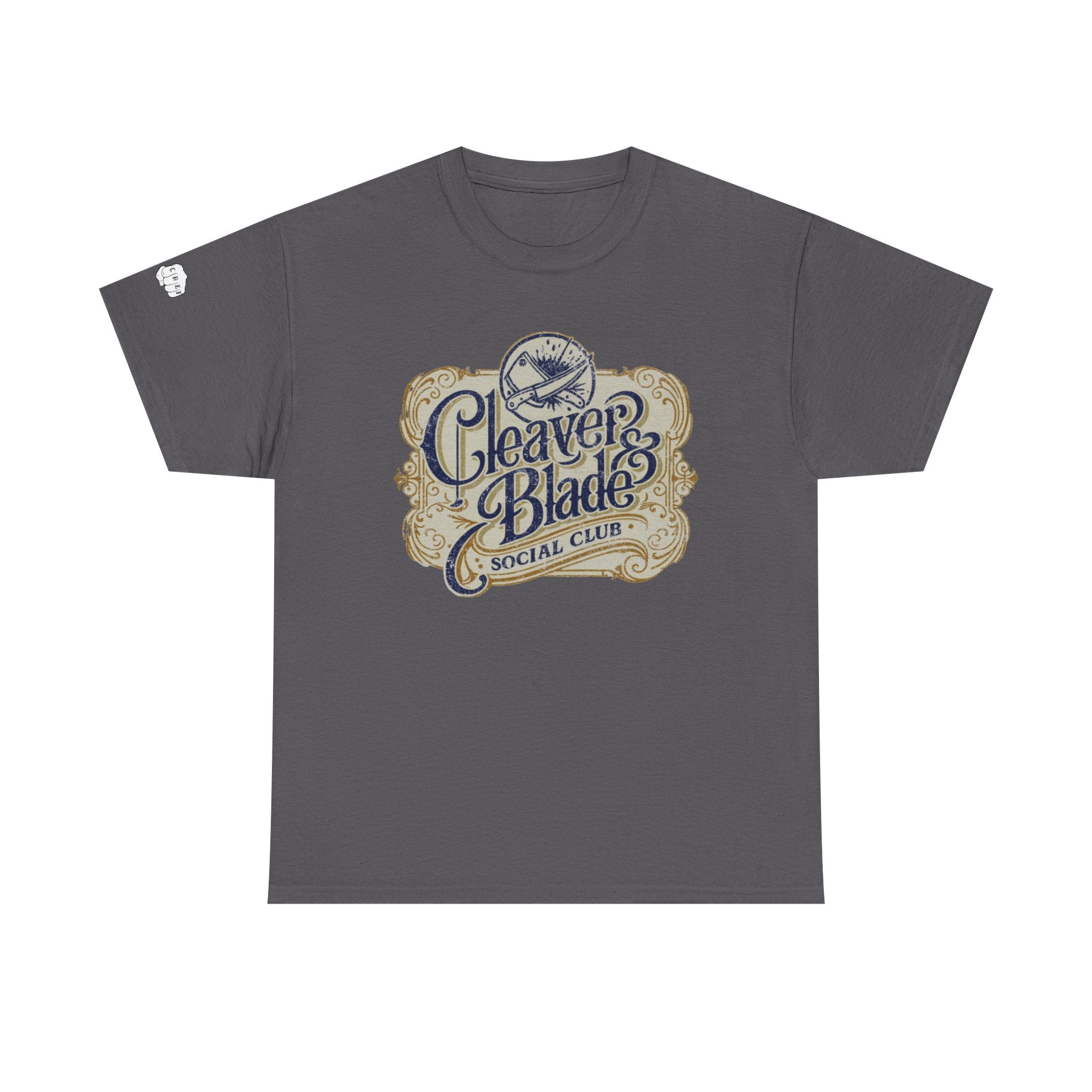 Cleaver & Blade Social Club T-Shirt — Vintage Barbershop Logo Tee