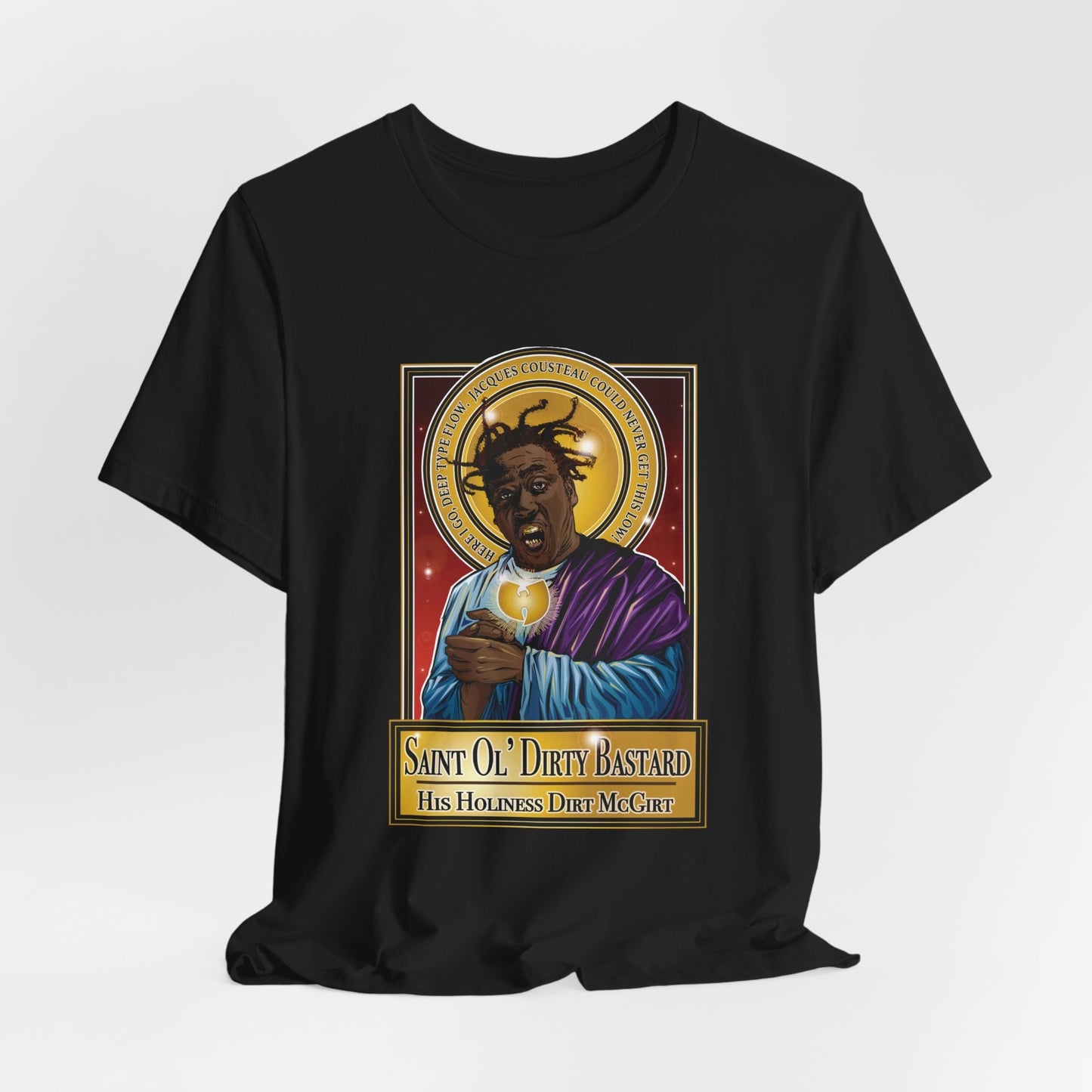 Saint Ol' Dirty Bastard Icon Tee — 'His Holiness Da' Goat' Graphic T‑Shirt