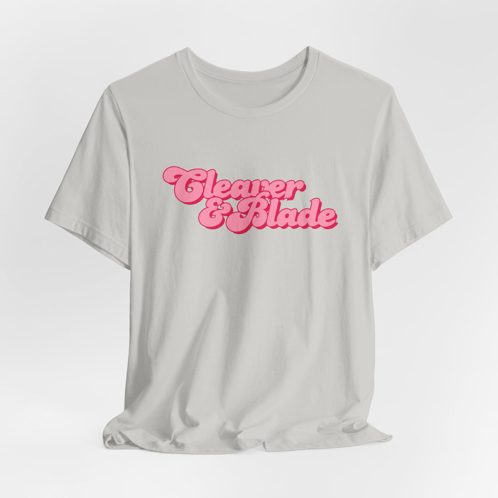 Cleaner & Blade Pink Retro Logo Tee