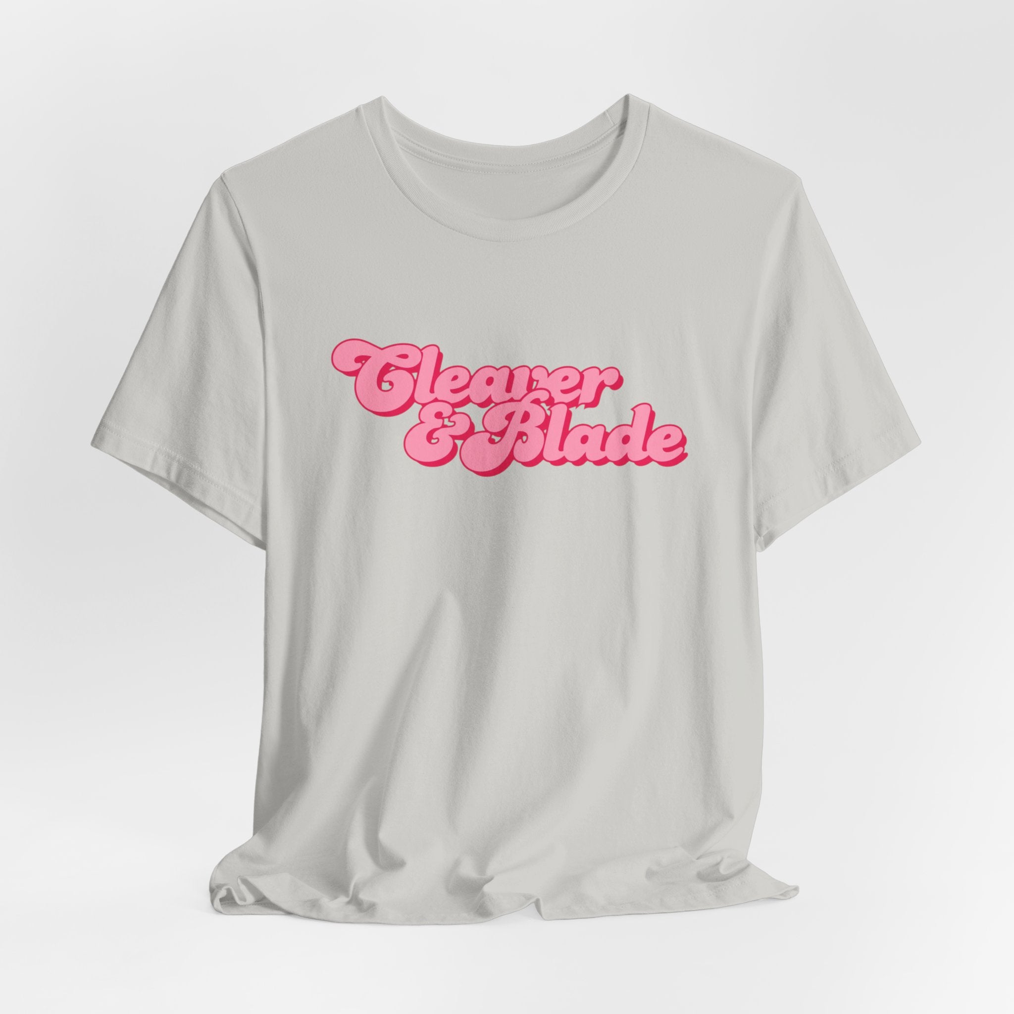 Cleaner & Blade Pink Retro Logo Tee