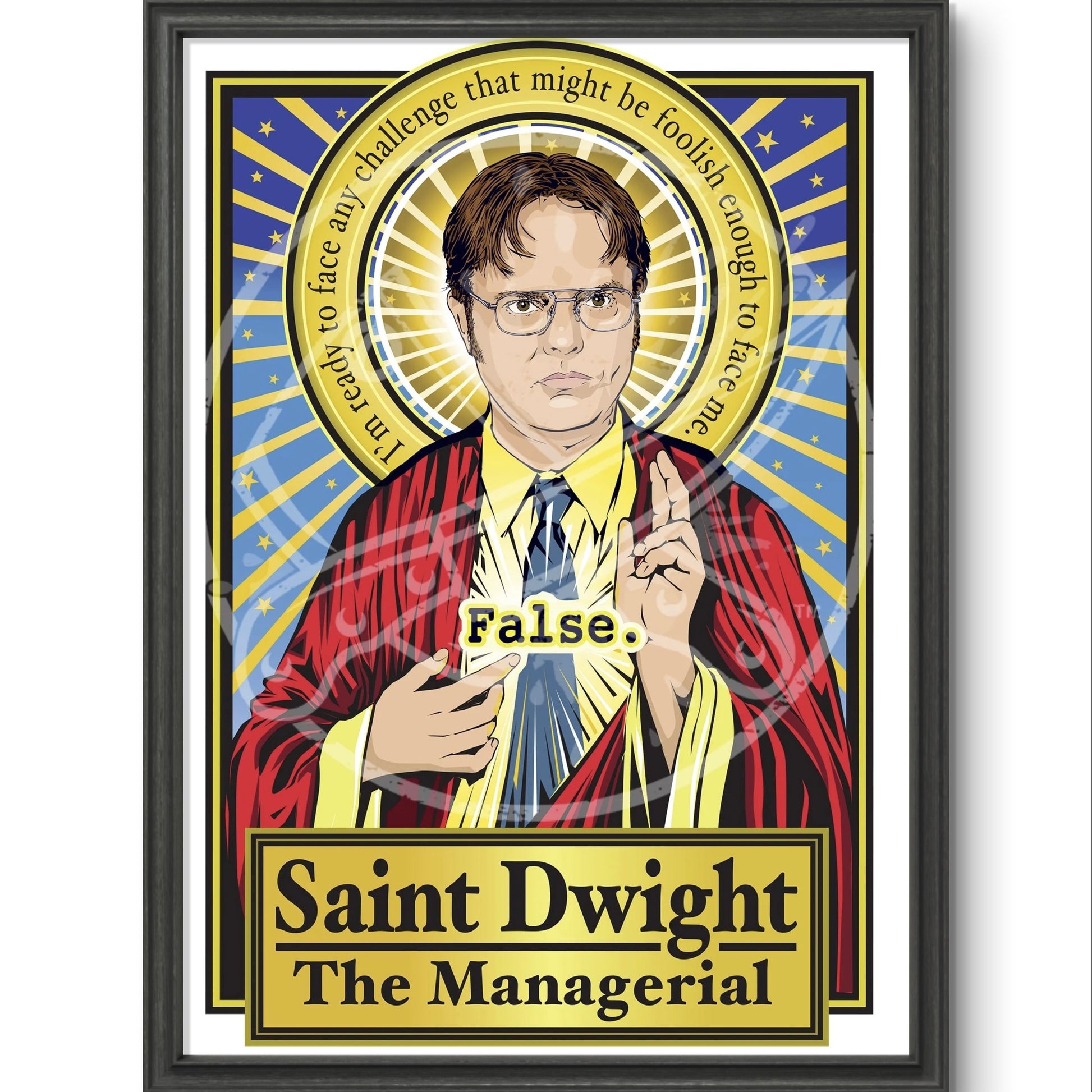 Saint Dwight The Managerial Poster Cleaverandblade.com