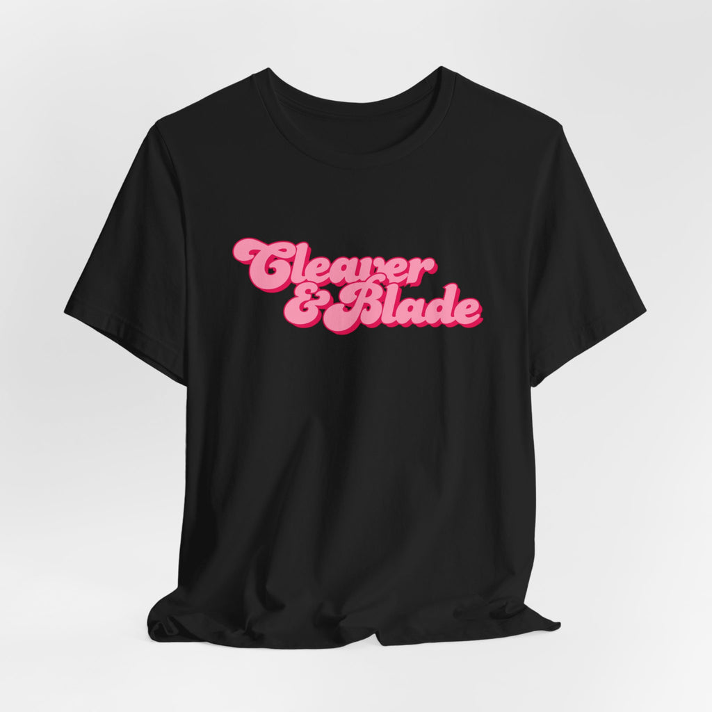 Cleaner & Blade Pink Retro Logo Tee