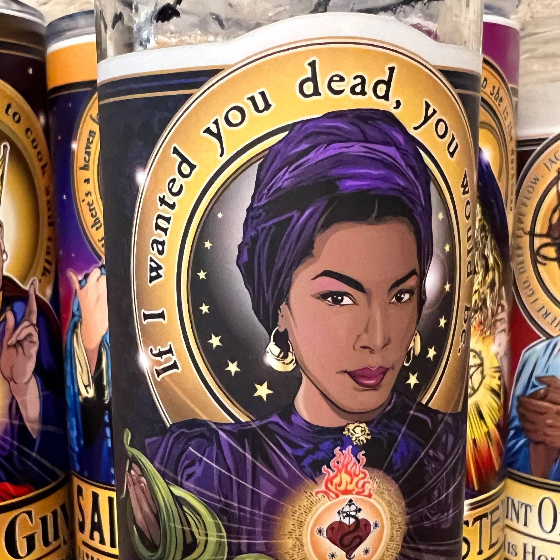 Saint Marie Laveau Candle Cleaverandblade.com