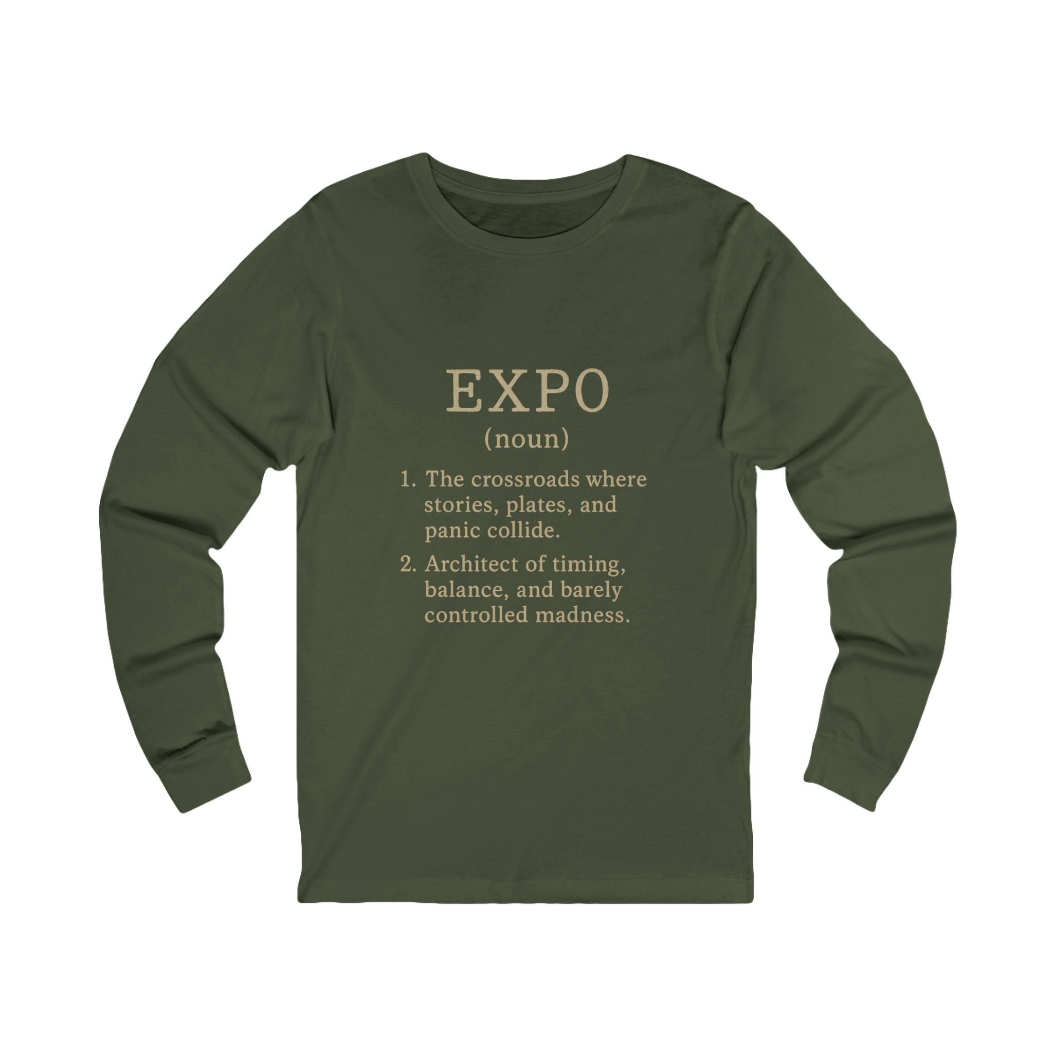Expo (noun) Definition Long Sleeve Tee — Minimalist Event & Travel Shirt