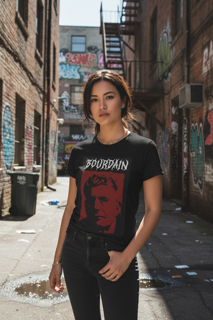 “Bourdain" Retro Red & Black Design