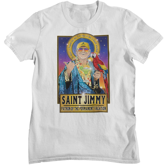 Saint Jimmy 🌴 Patron of the Permanent Vacation Shirt Cleaverandblade.com