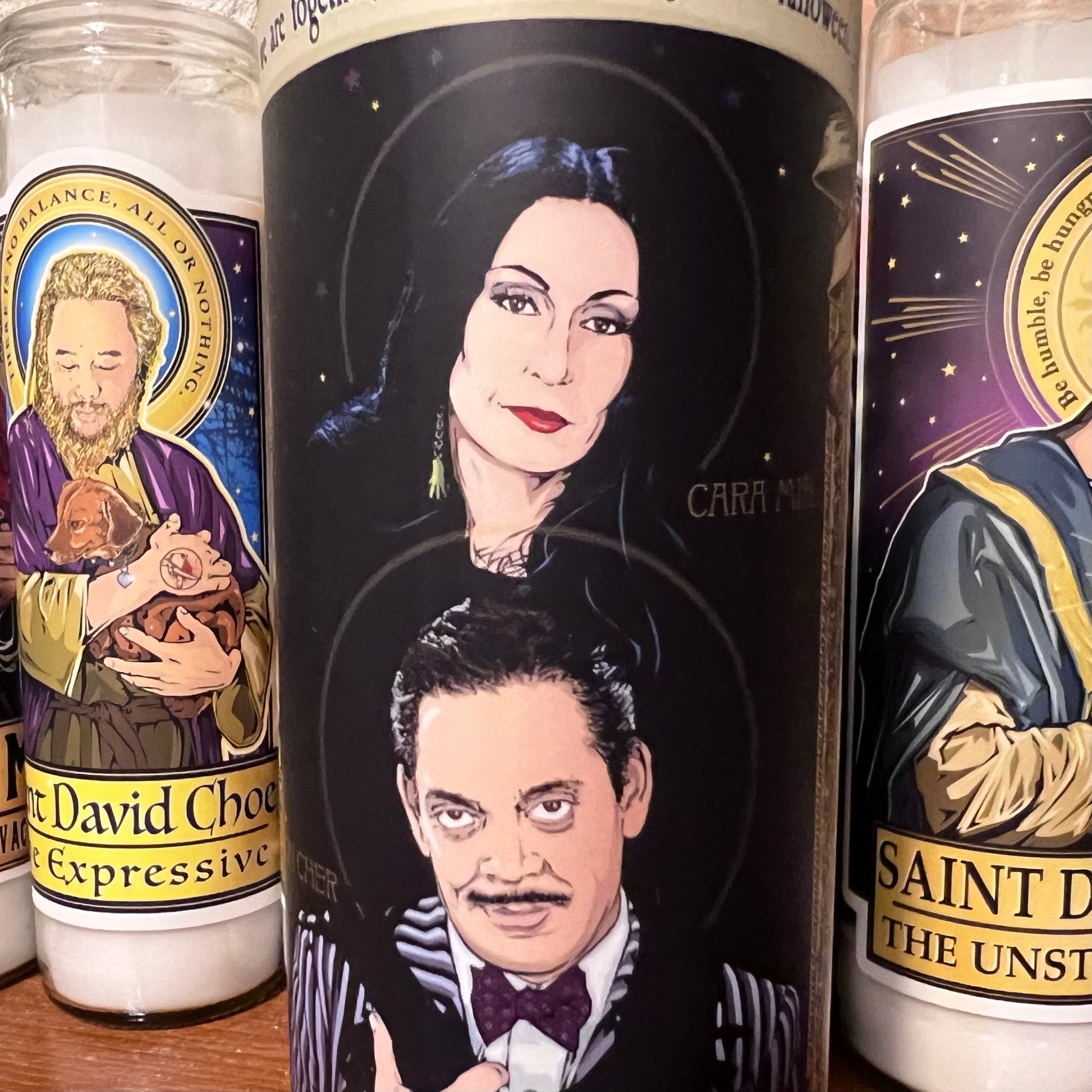 Saint Morticia and Gomez 🖤Candle Cleaverandblade.com